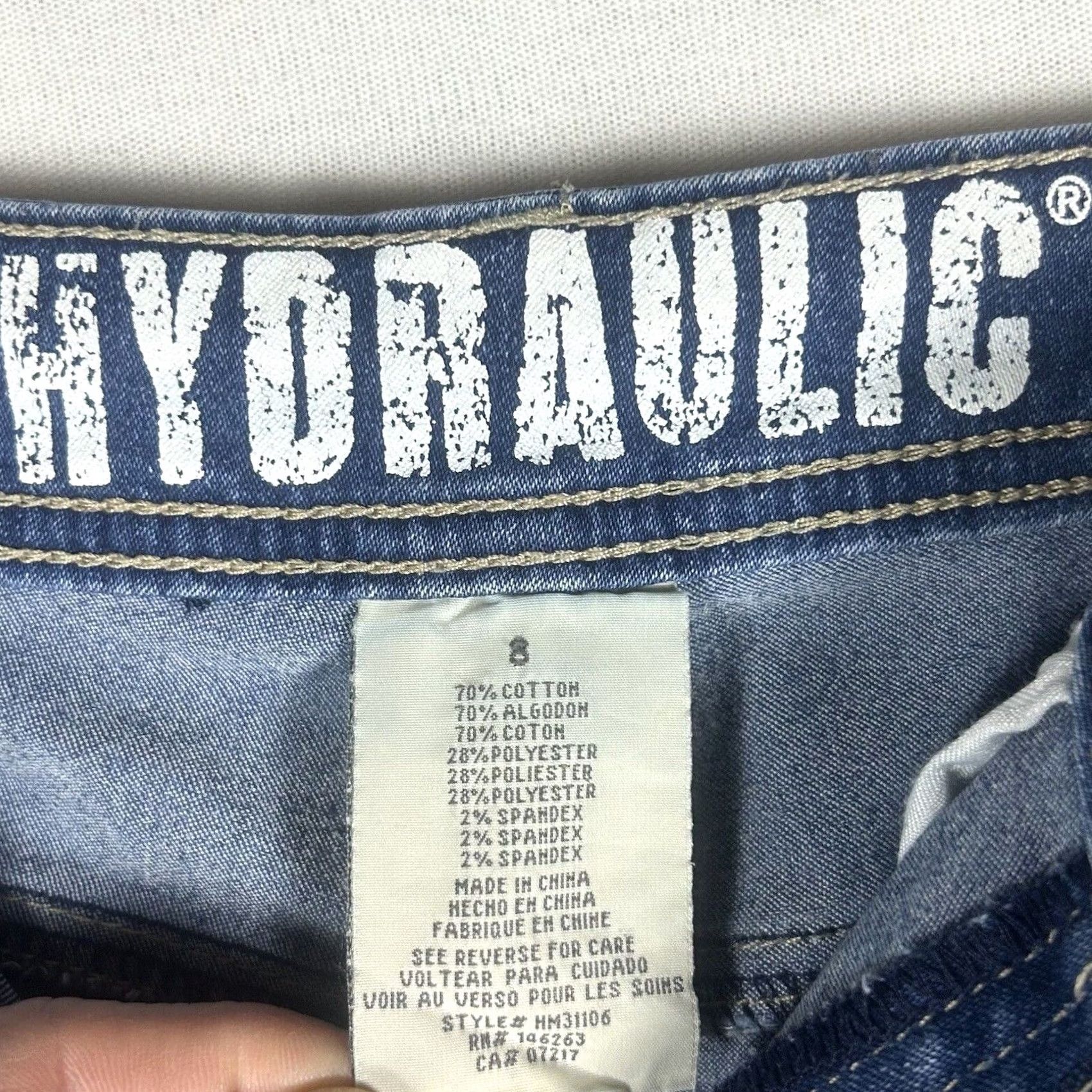 Vintage HYDRAULIC Skinny Jeans Blue High Rise 8 Women Denim 5-Pocket Stretch Pockets Button denim Quality Bailey Vintage No Size 30" / US 8 / IT 44 - 4 Thumbnail