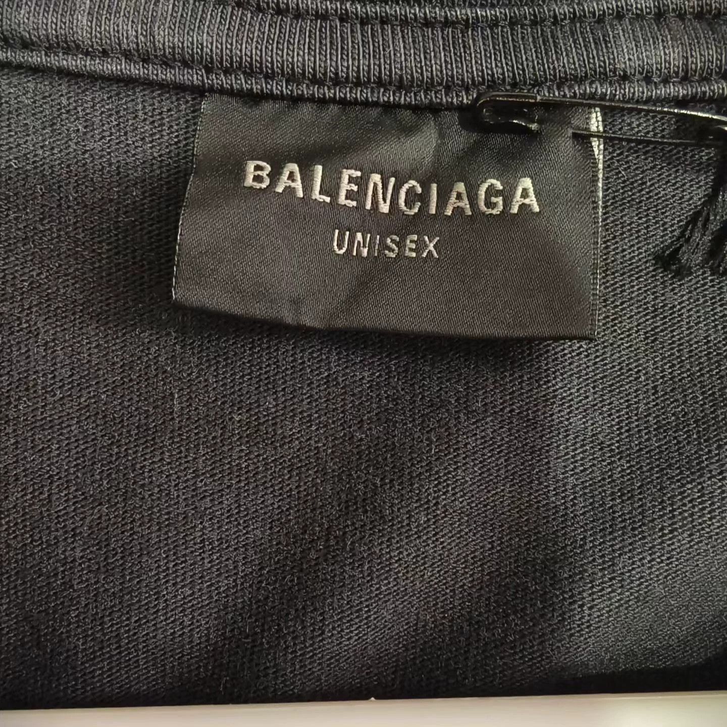 Balenciaga Balenciaga FW24 Logo Unisex Short Crew Tee Black Size US M / EU 48-50 / 2 - 3 Thumbnail