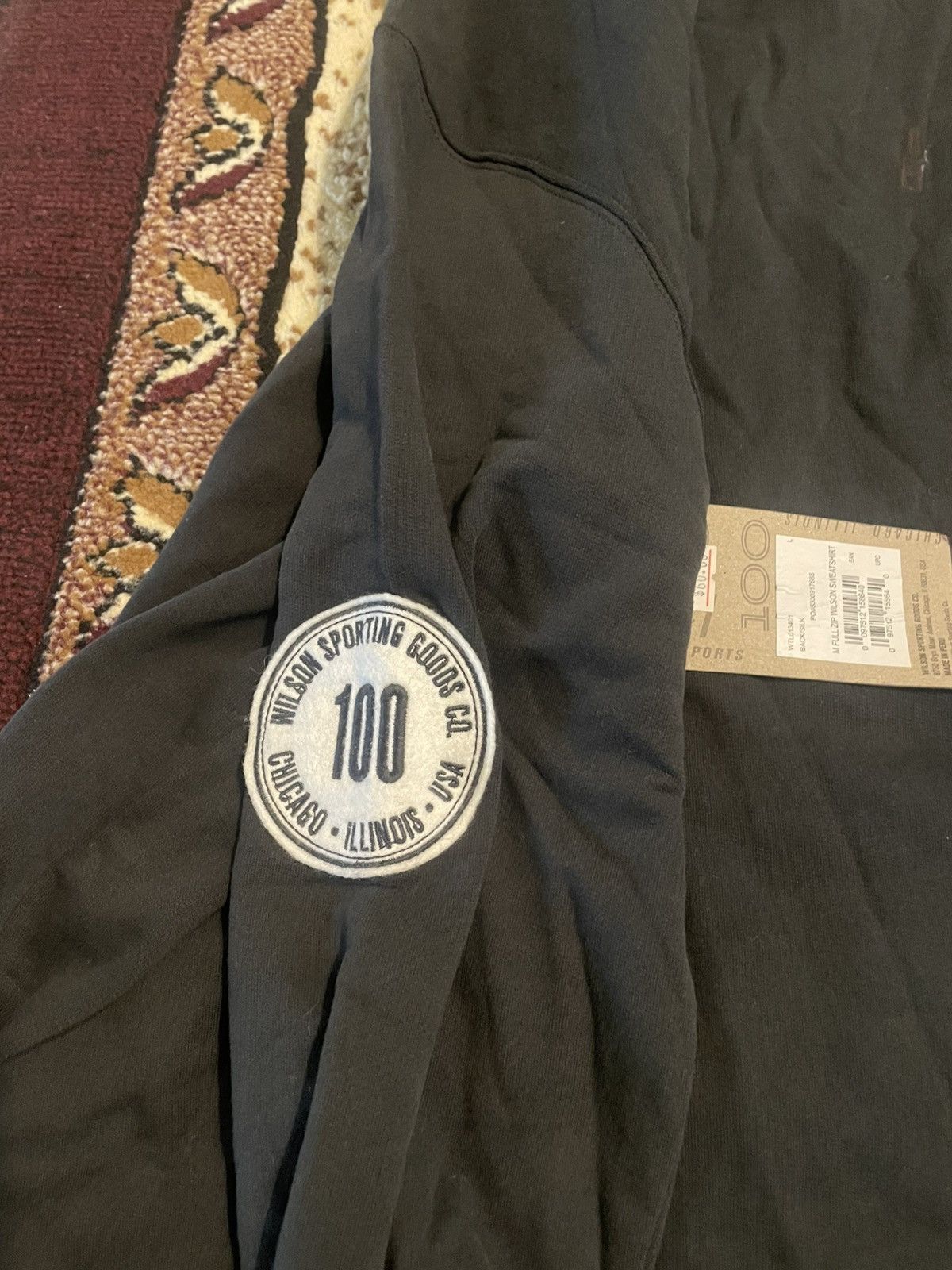 Vintage × Wilson Wilson Sporting Goods 100 years zip sweater Size US L / EU 52-54 / 3 - 4 Thumbnail