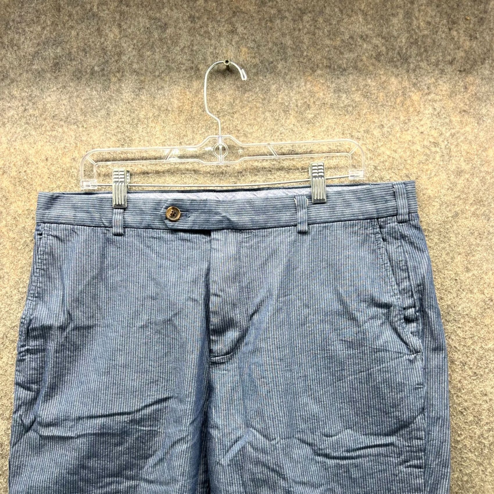 Brooks Brothers Brooks Brothers Shorts Mens 36 Heather Blue Chino Flat Front Bermuda Cotton Adjustable Button Pocket Front Flat Front Measurements 36in Regular Size US 36 / EU 52 - 5 Thumbnail