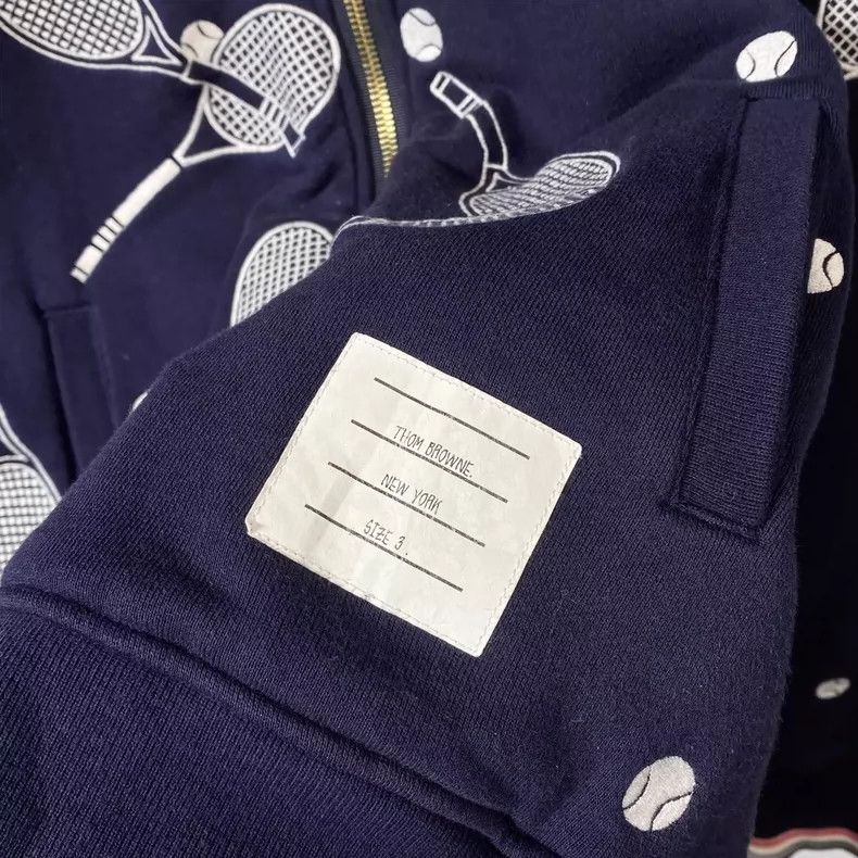 Thom Browne Thom Browne size3 Tennis embroidered jacket Size US L / EU 52-54 / 3 - 4 Thumbnail