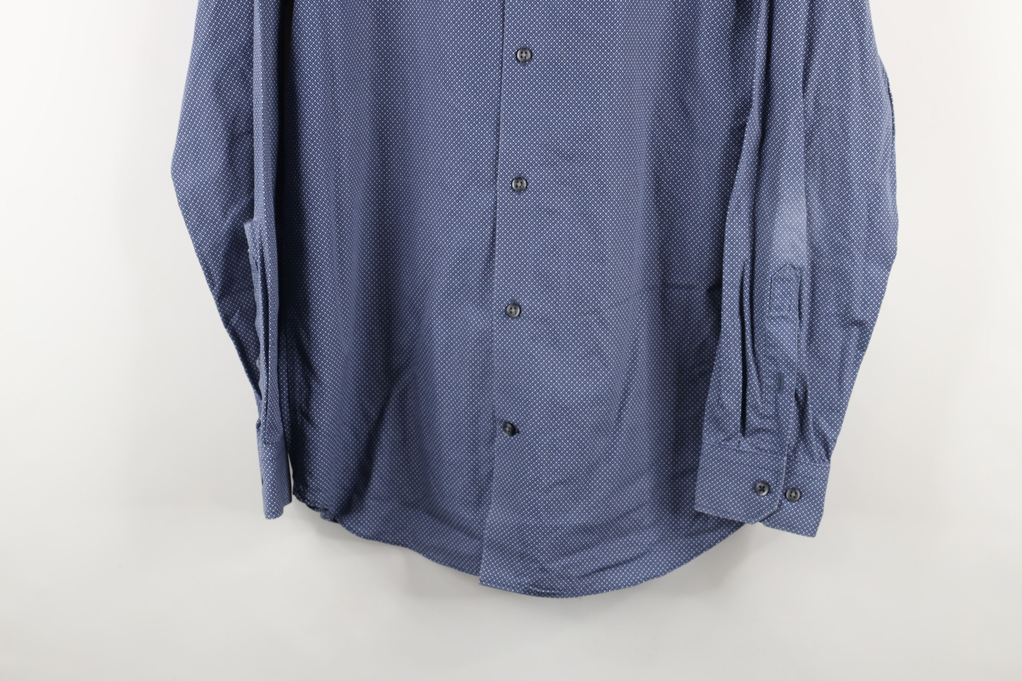 Banana Republic × Vintage Banana Republic Fit Non Iron Polka Dot Button Shirt Blue Size US M / EU 48-50 / 2 - 3 Thumbnail