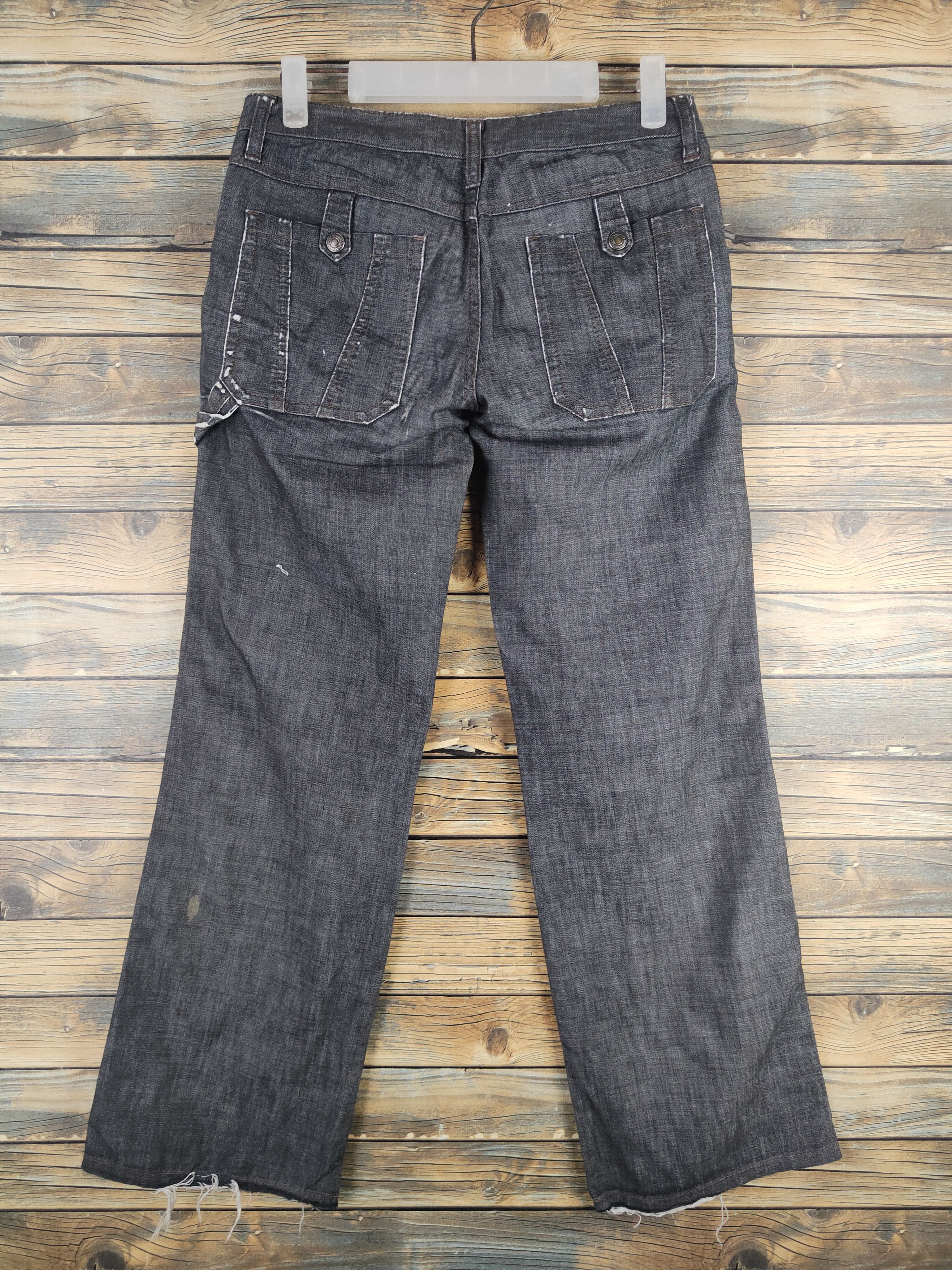 Japanese Brand DL Uniqlo Black Distressed Ripped Soft Jeans #sp46-251T Size 27" / US 4 / IT 40 - 7 Thumbnail