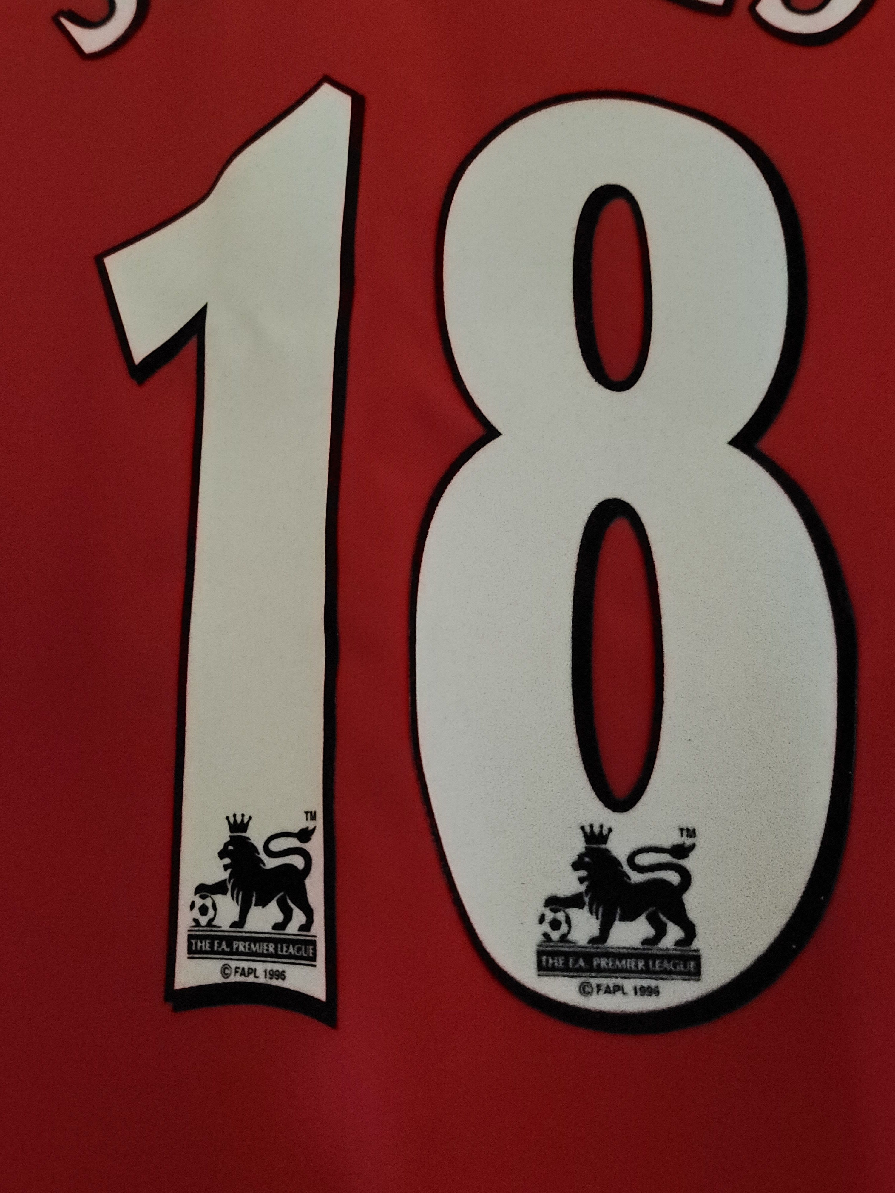 Other Manchester United 2002 Home Jersey Scholes Full set BNWTL Size US L / EU 52-54 / 3 - 8 Thumbnail