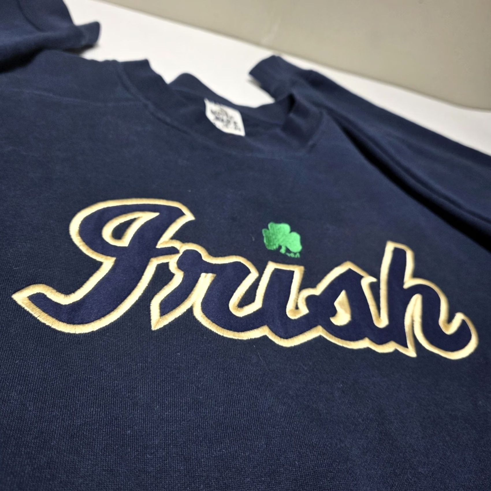Adidas VINTAGE Notre Dame Fighting Irish Adidas Spellout Crewneck Men's Small Blue Heavyweight Crew Neck Pullover Sweatshirt Long Sleeve Size US S / EU 44-46 / 1 - 2 Thumbnail