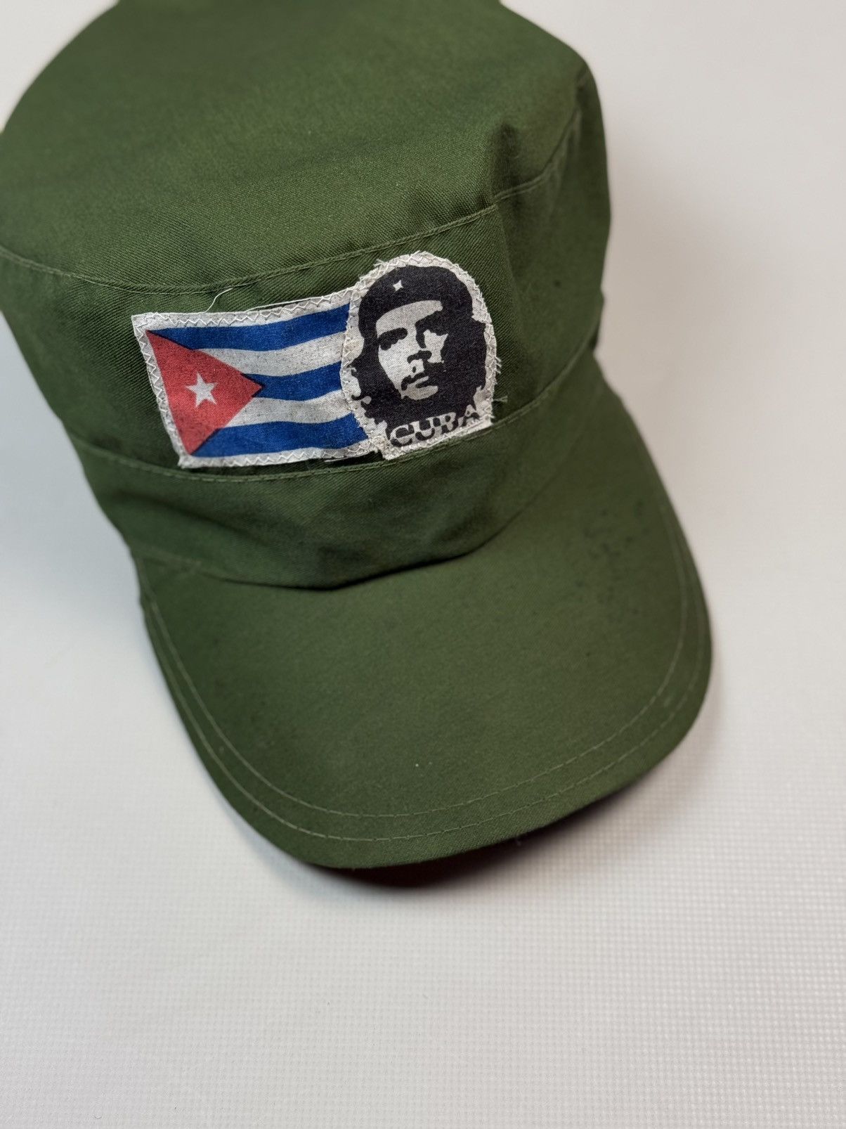 Vintage Che Guevara Cuban Flag Vintage Military Army Strapback Cap Size ONE SIZE - 6 Thumbnail