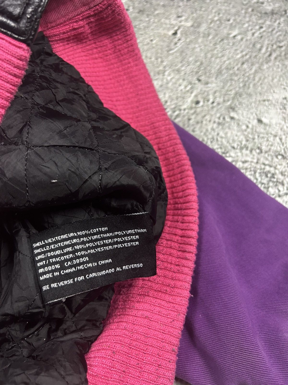Marc Buchanan Pelle Pelle leather jacket black pink purple big logo Y2K Size US XL / EU 56 / 4 - 6 Thumbnail