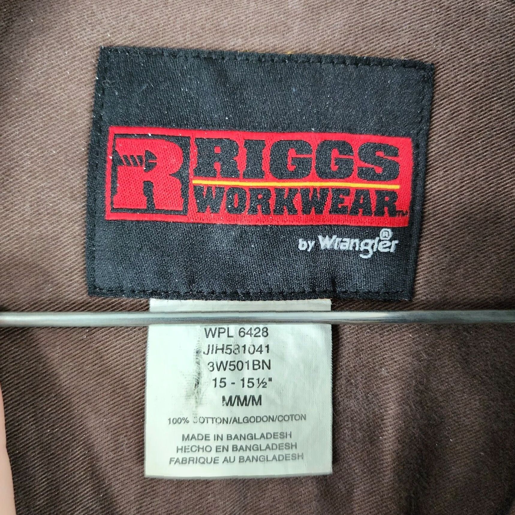 Wrangler Wrangler Workwear Mens Brown Long Sleeve Button Up Shirt Size Medium Mens Size US M / EU 48-50 / 2 - 4 Thumbnail