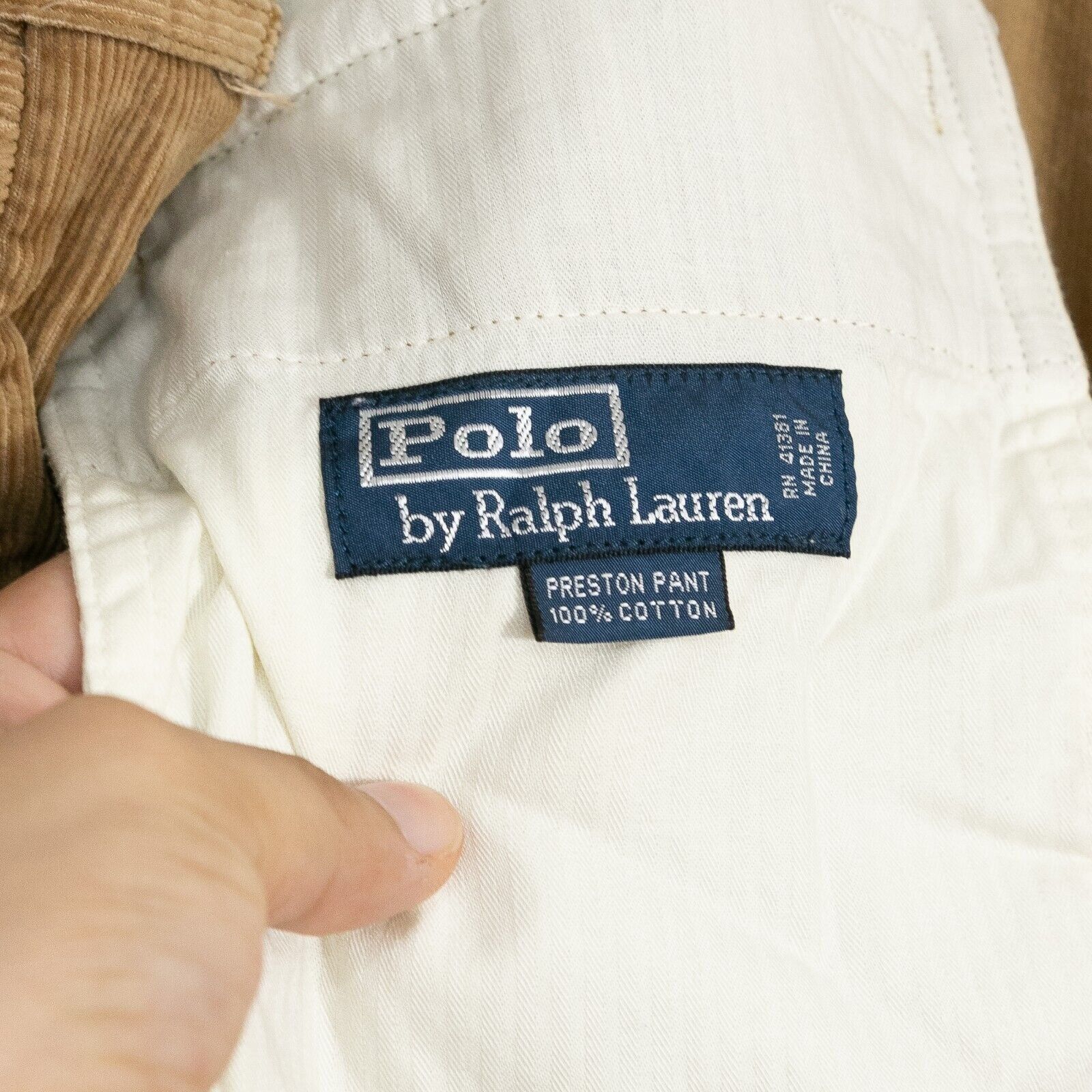 Polo Ralph Lauren × Vintage Vintage Polo Ralph Lauren Preston Corduroy Pants 38x29 Size US 38 / EU 54 - 6 Thumbnail
