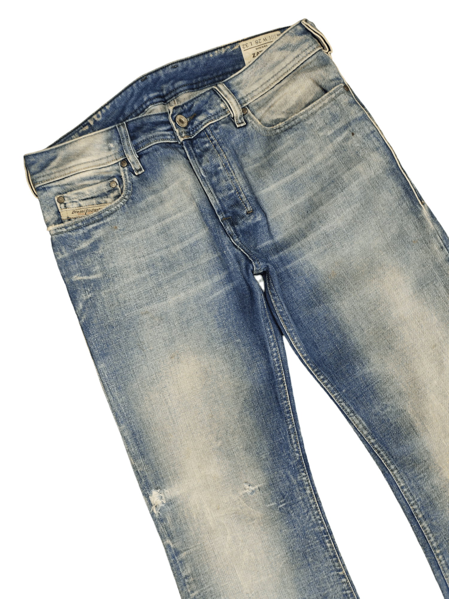 Diesel Flare Jeans Diesel 1dr Logo Distress Faded Boot Cut Y2k lgb Size US 30 / EU 46 - 14 Thumbnail