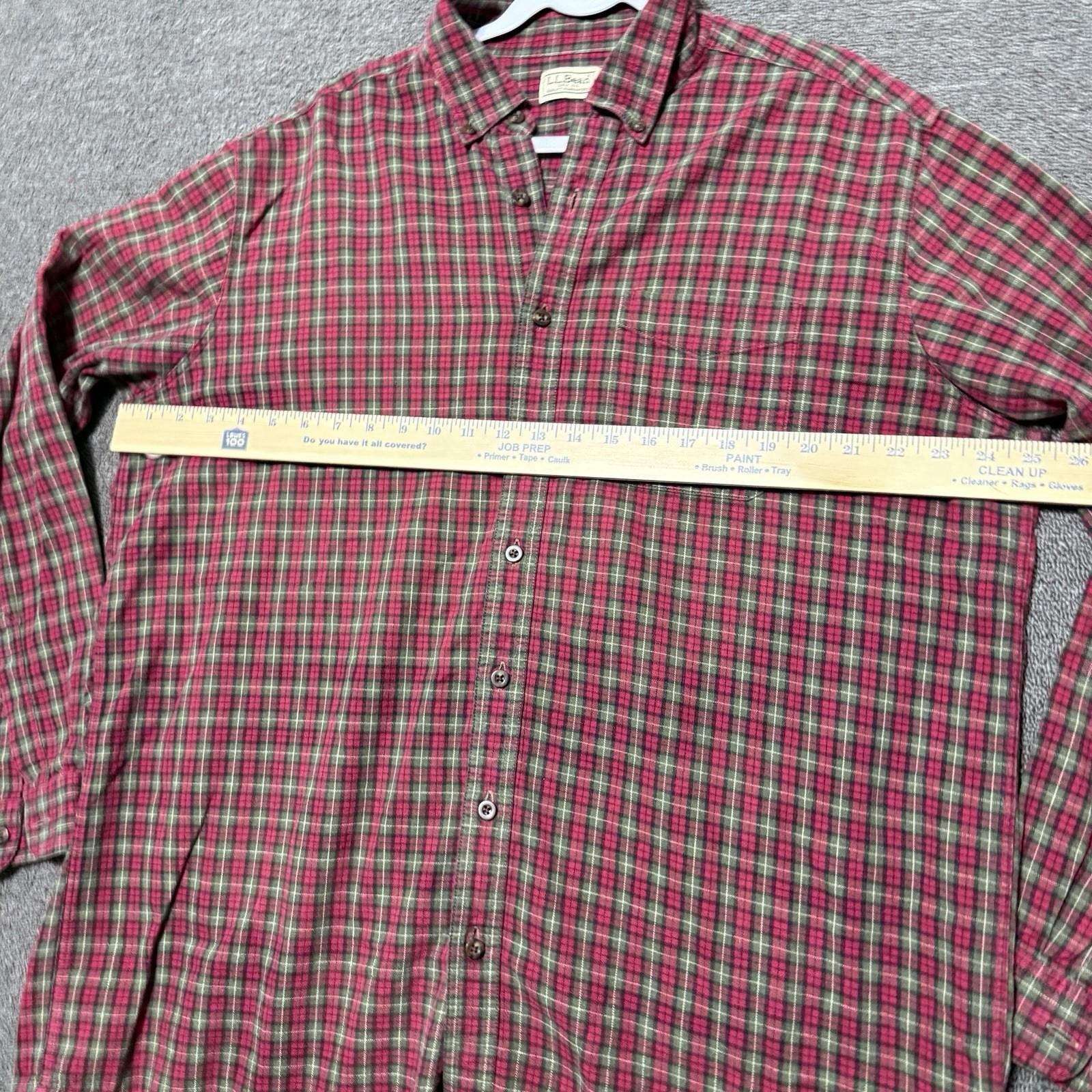 L.L. Bean Vintage LL Bean Mens XLTall Red Green Plaid Flannel Shirt Size US XL / EU 56 / 4 - 5 Thumbnail