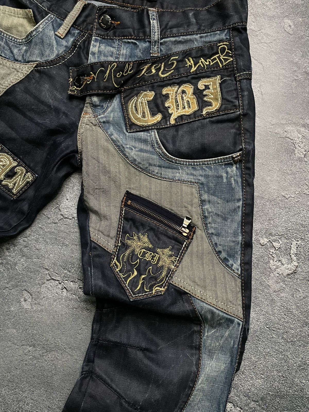 Japanese Brand Cipo & Baxx Vintage Archival Y2k Rap Big Logo Opium Jeans Size US 30 / EU 46 - 3 Thumbnail