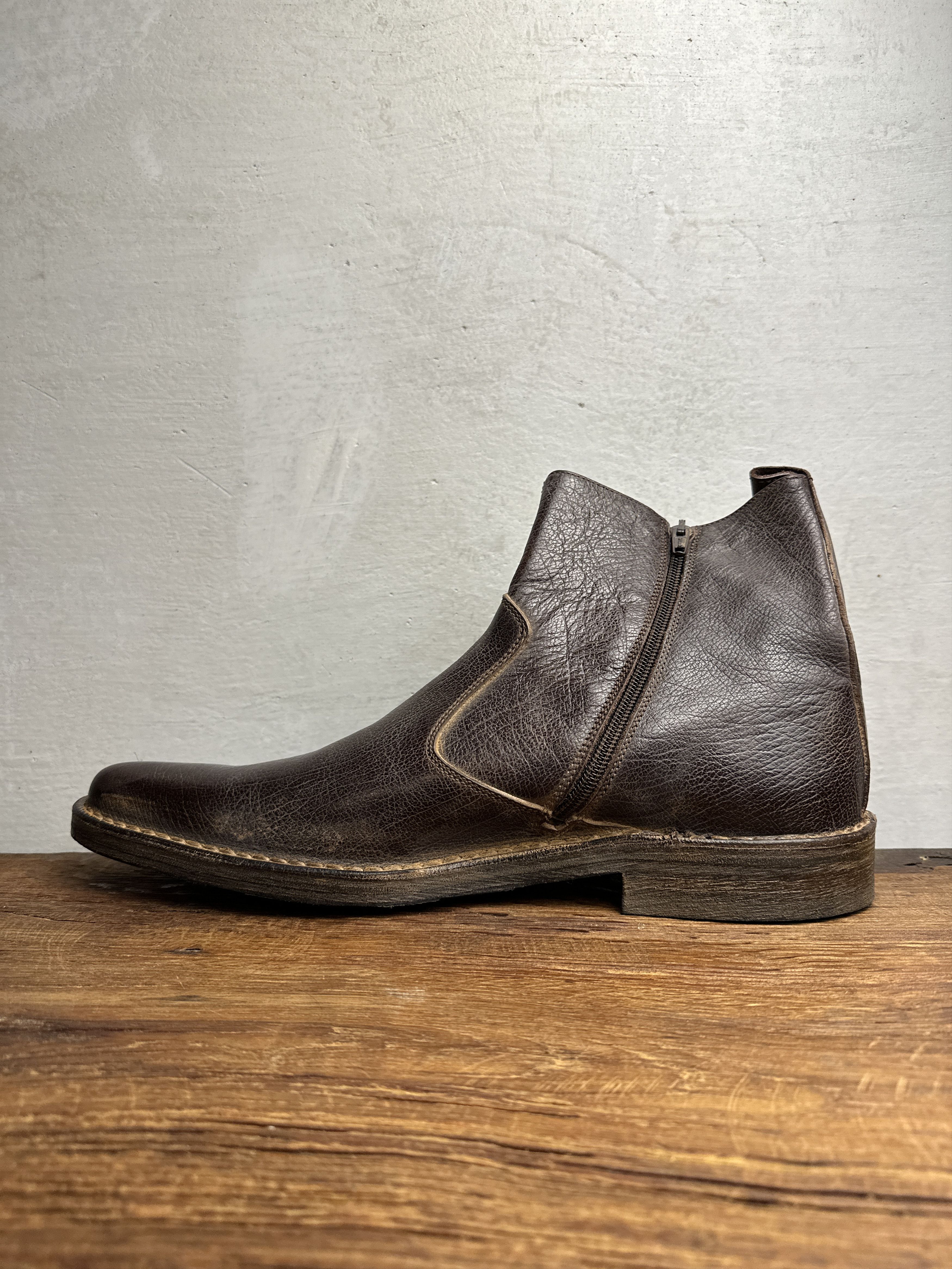 MoMA Moma Leather Ankle Western Boots Size US 12 / EU 45 - 3 Thumbnail