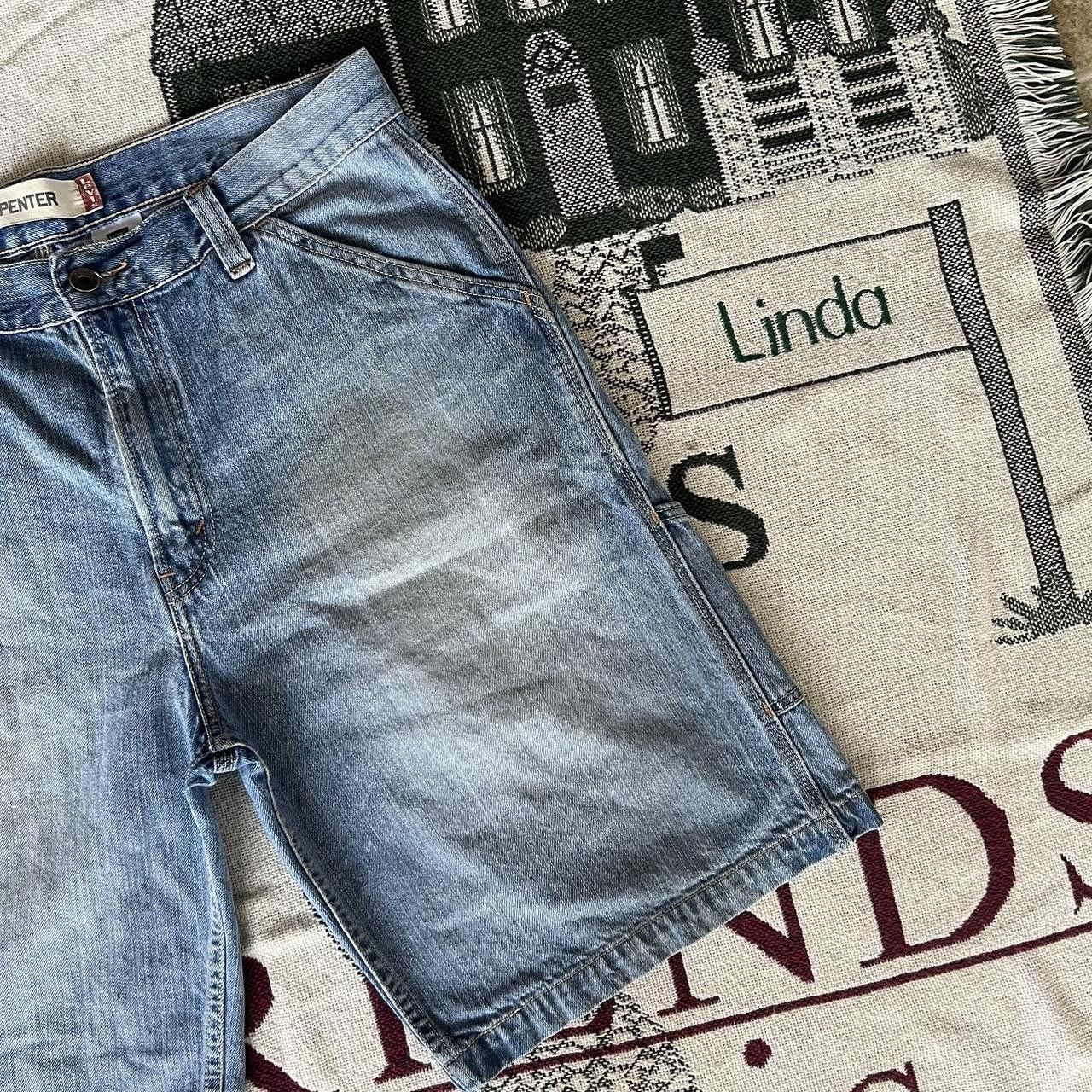 Levi's Crazy Vintage Y2K/2000s Grunge Denim Skater Style Summer Essential Levis Carpenter Jean shorts Jorts! Size US 34 / EU 50 - 3 Thumbnail