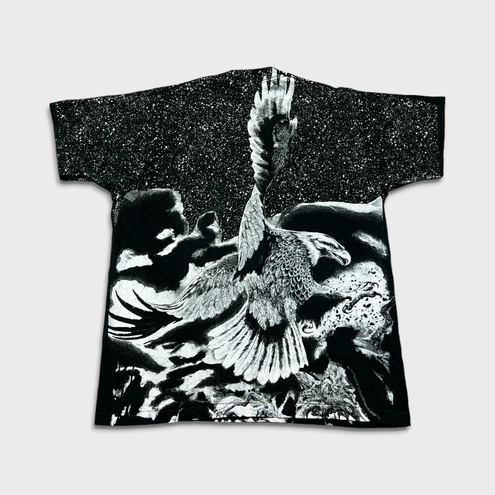 Fruit Of The Loom × Vintage Vintage 1993 Flying Eagle T Shirt XL AOP Single Stitched Tee Size US XL / EU 56 / 4 - 5 Thumbnail