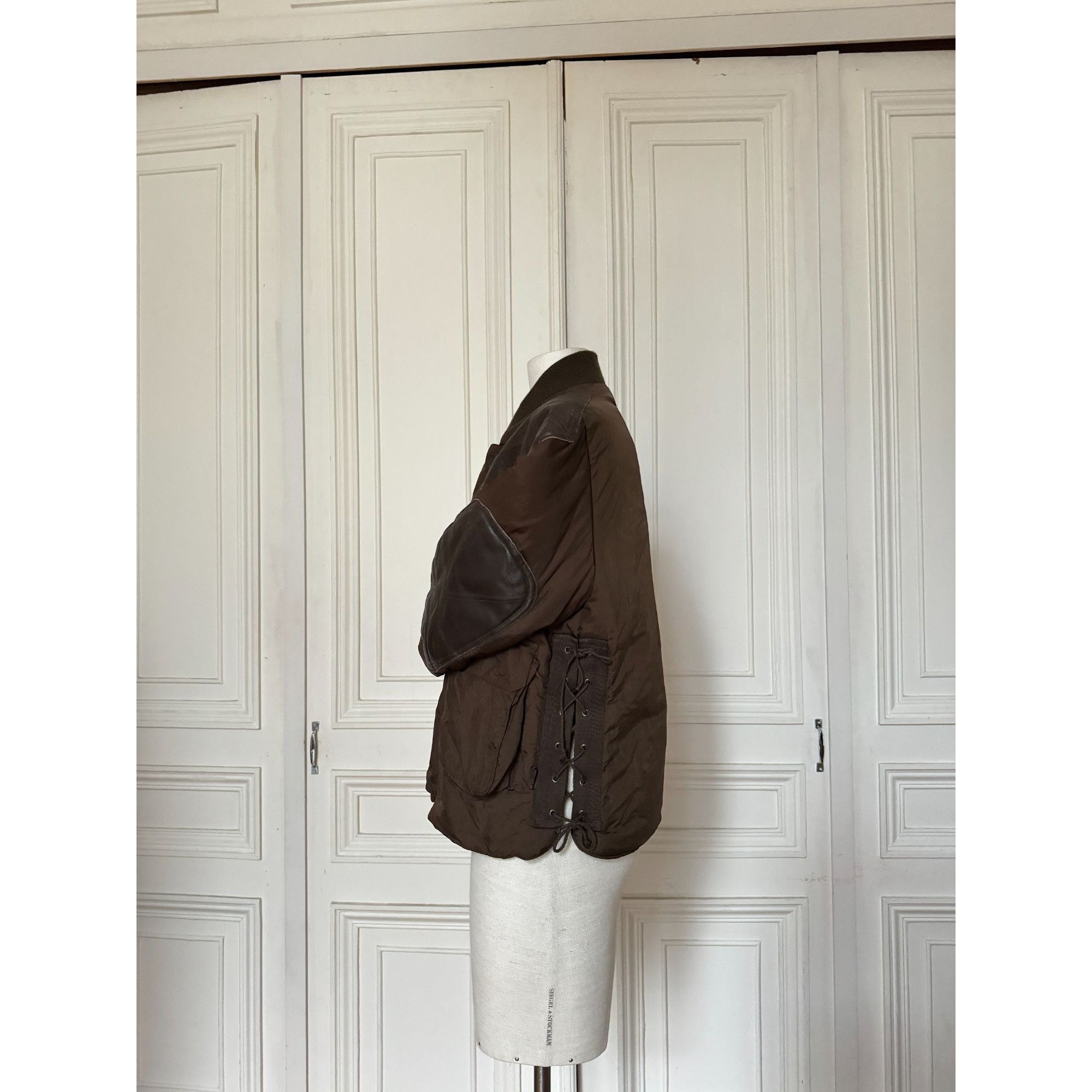 Jean Paul Gaultier 1990s Brown Bomber / Corset Jacket Size US M / EU 48-50 / 2 - 2 Thumbnail