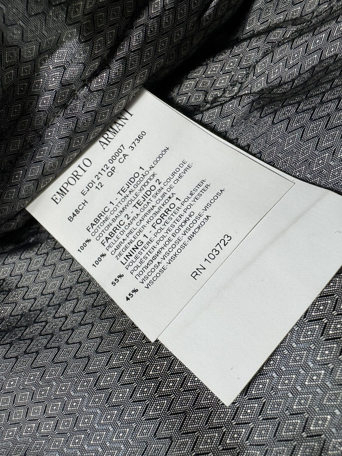 Emporio Armani Emporio Armani Leather Bomber Jacket Size S Size US S / EU 44-46 / 1 - 8 Thumbnail