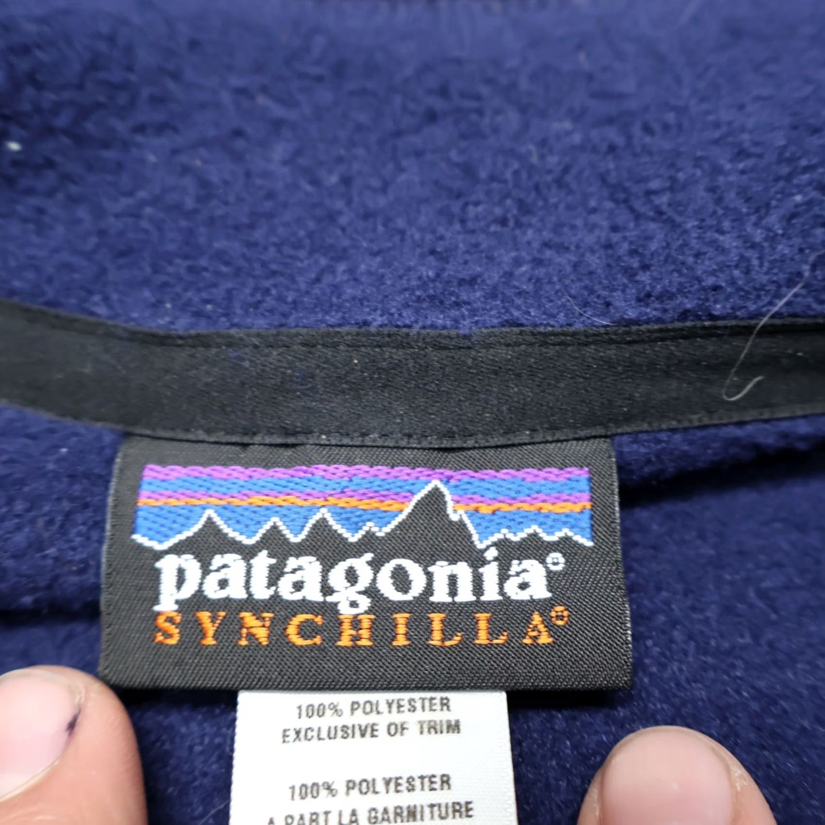 Patagonia Patagonia Mens XL Blue Synchilla Soft Fleece Full Zip Outdoor Hiking Logo Vest Size US XL / EU 56 / 4 - 6 Thumbnail