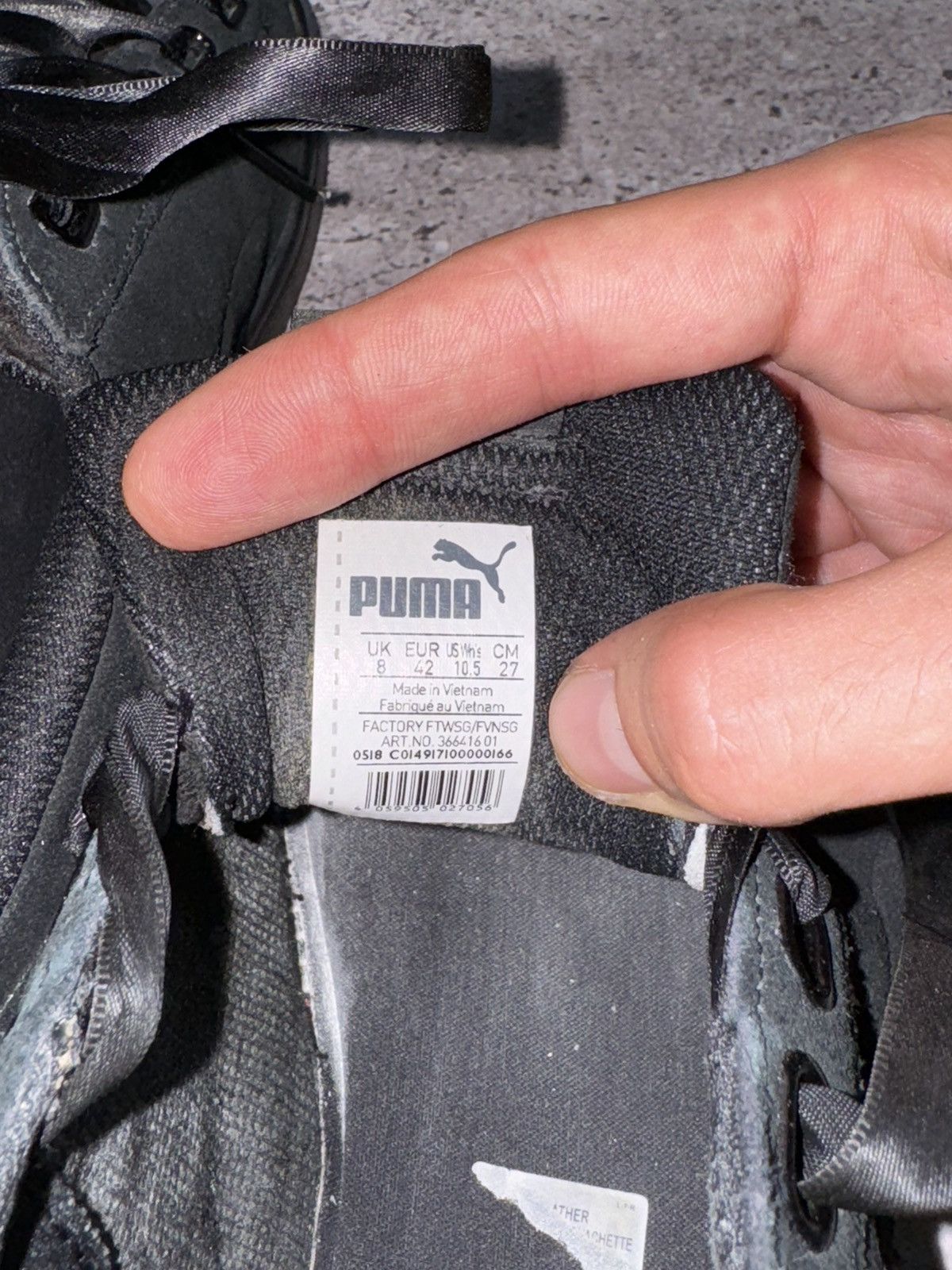 Puma × Vintage Vintage Puma Y2K black glamour sneakers shoes Size US 10.5 / IT 40.5 - 19 Thumbnail