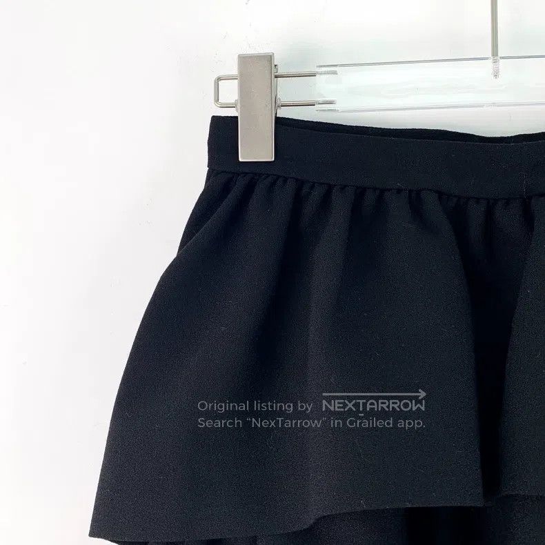 Saint Laurent Paris Saint Laurent Paris Black Wool Skater Half Skirt Size 37" - 3 Thumbnail