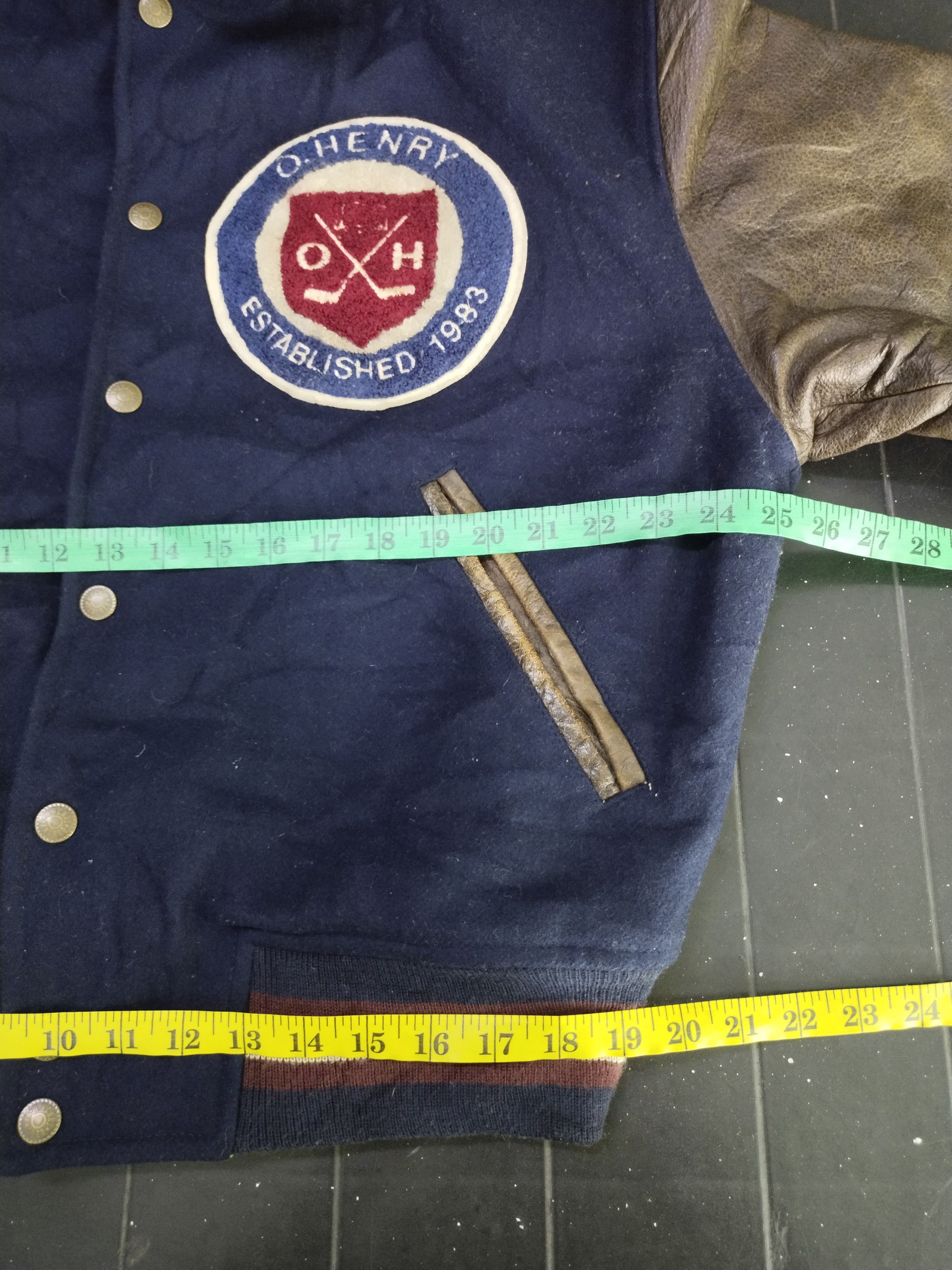 Vintage Vintage O.Henry CO.LTD Varsity Leather Wool Jacket Size US L / EU 52-54 / 3 - 13 Thumbnail