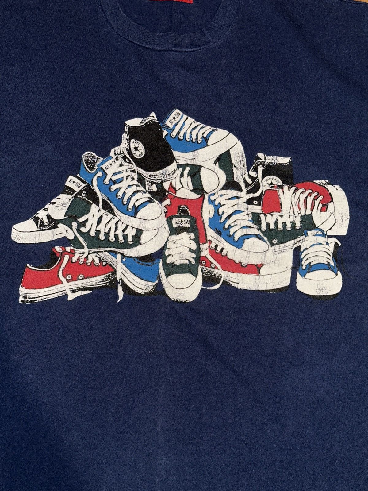 Converse × Vintage Vtg 90s CONVERSE All Star Chuck Taylor Shoes Graphic Tee XL Size US XL / EU 56 / 4 - 7 Thumbnail
