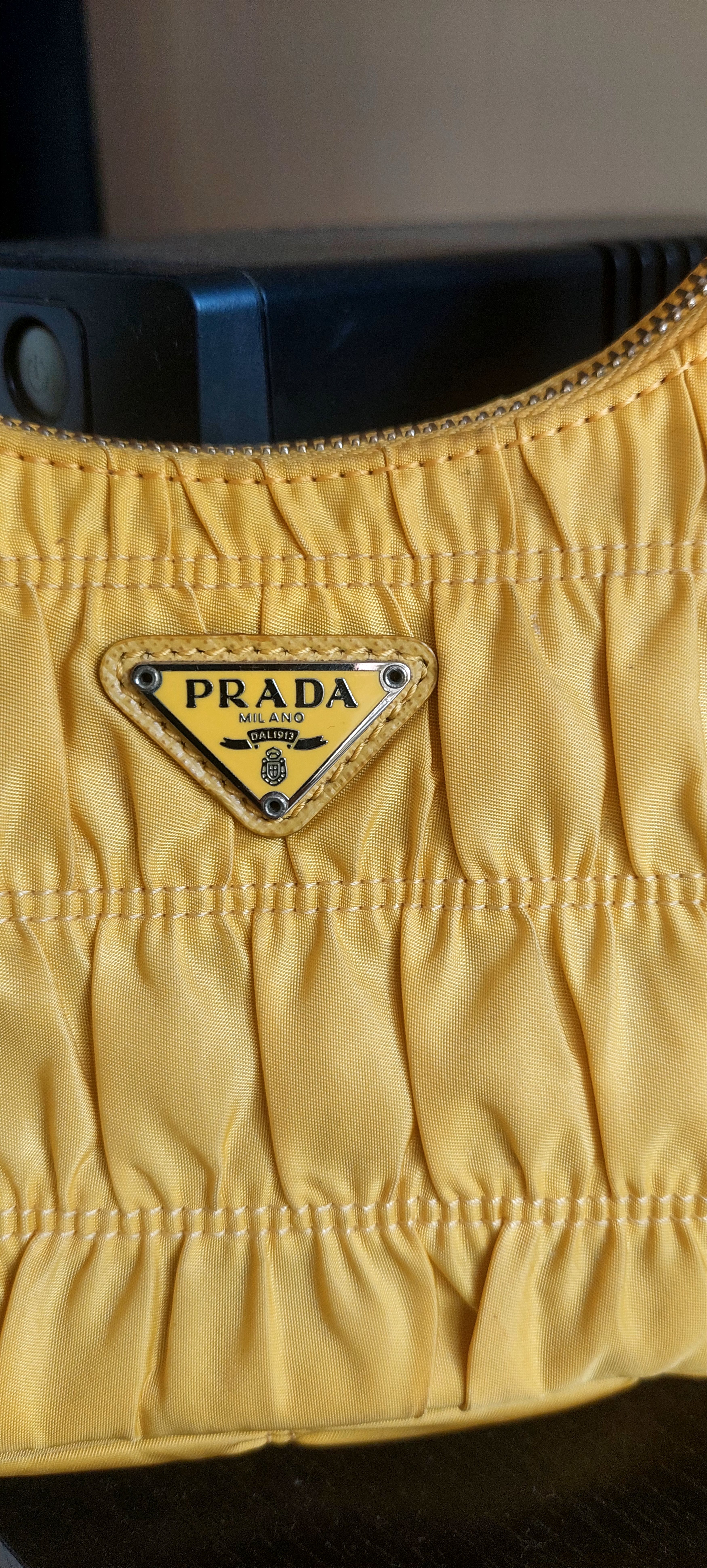 Prada Prada Tessuto Mini Yellow Size ONE SIZE - 2 Thumbnail