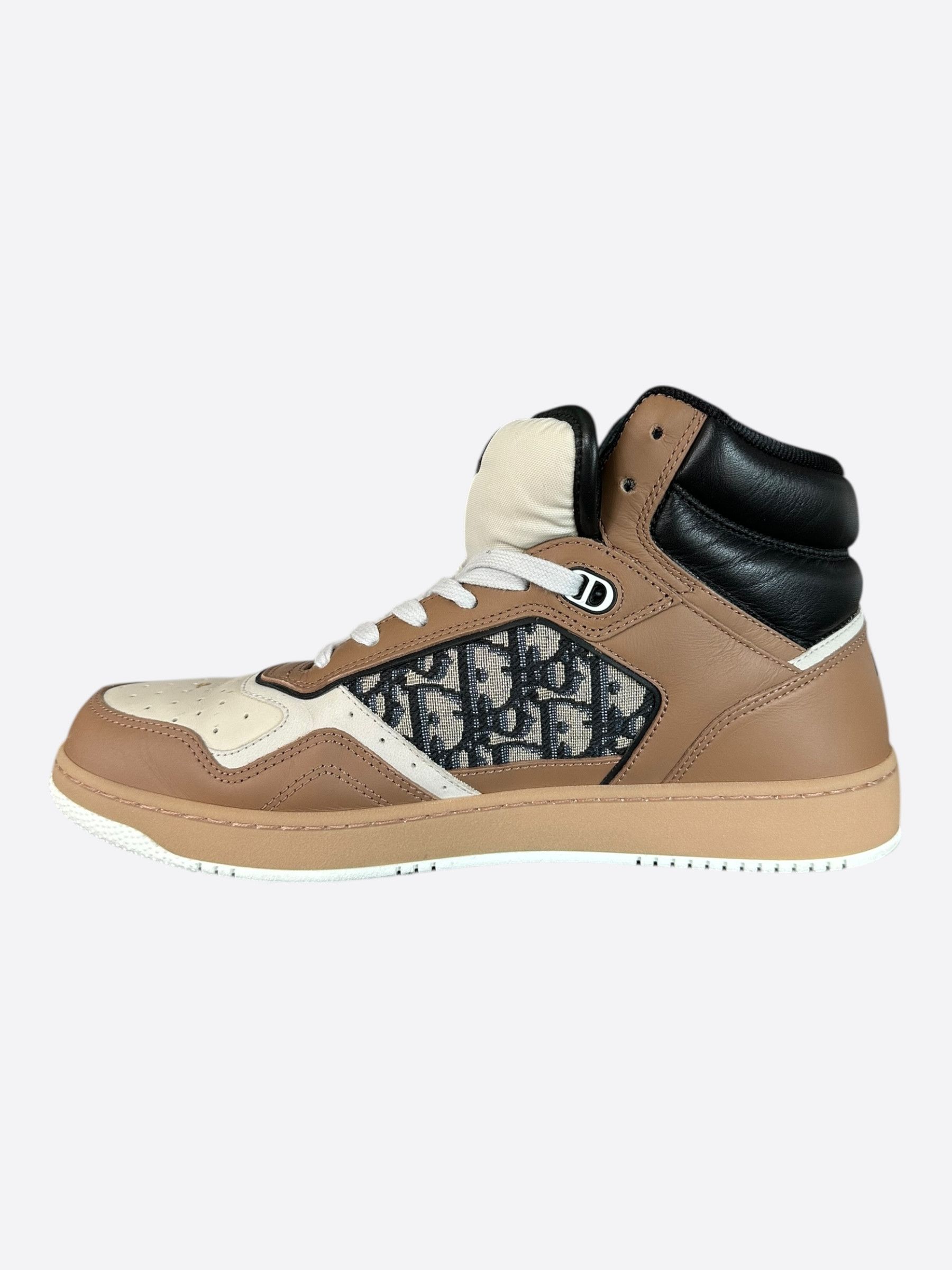 Dior Dior Brown & White Oblique B27 High Top Sneakers Size US 10 / EU 43 - 6 Thumbnail