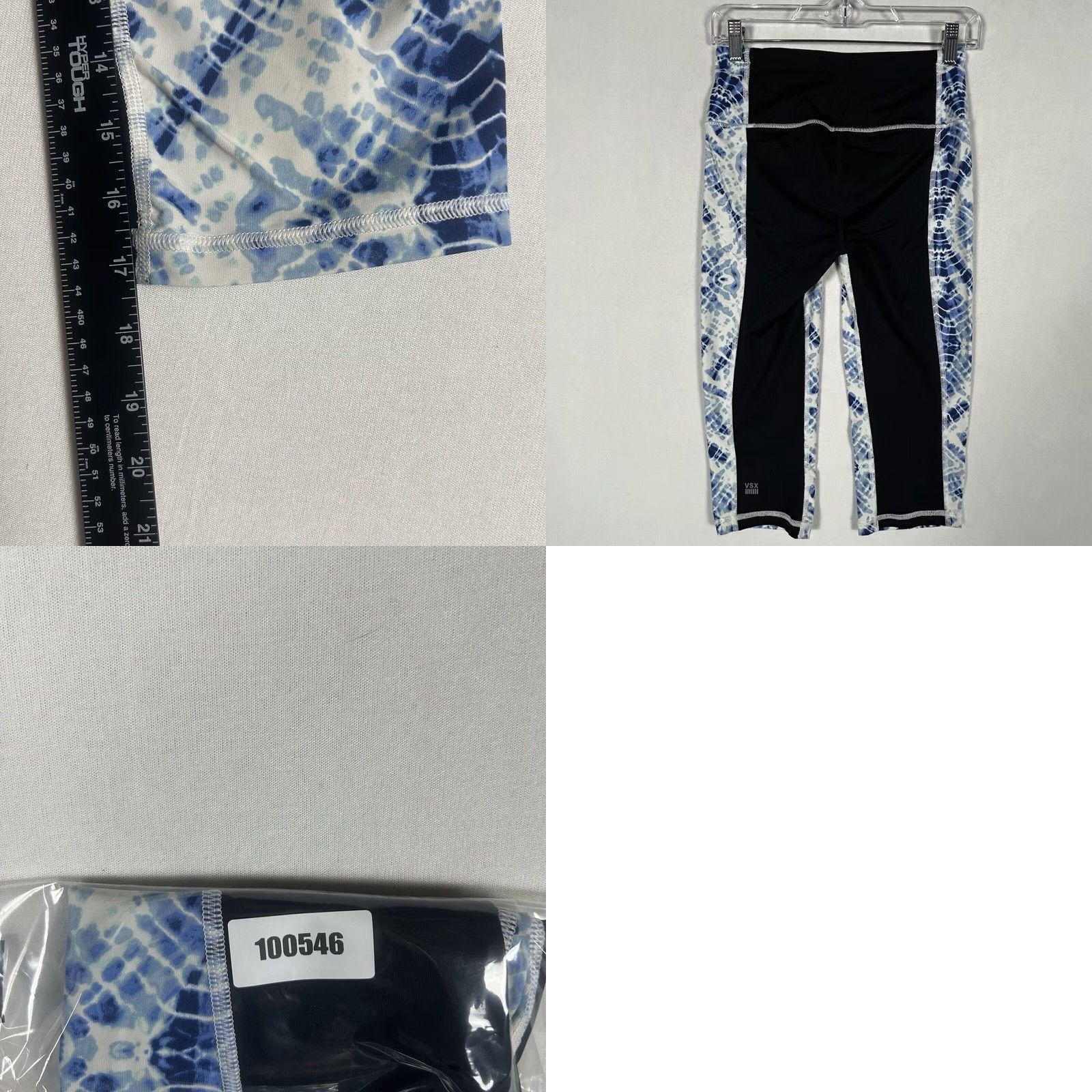 Victoria's Secret VSX Victoria’s Secret Sport Womens Capri Leggings Small Blue Drawstring Pockets Size 28" / US 6 / IT 42 - 8 Thumbnail