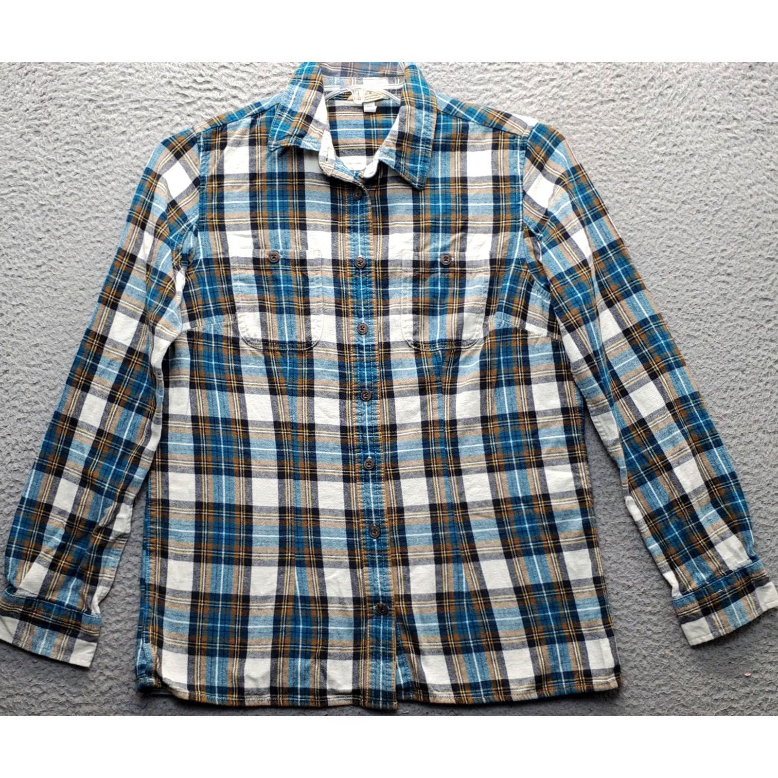 CO Duluth Women's Flannel Shirt Multi Plaid Long Sleeve Button-Up Shirt S Small Wool? Size S / US 4 / IT 40 - 2 Thumbnail