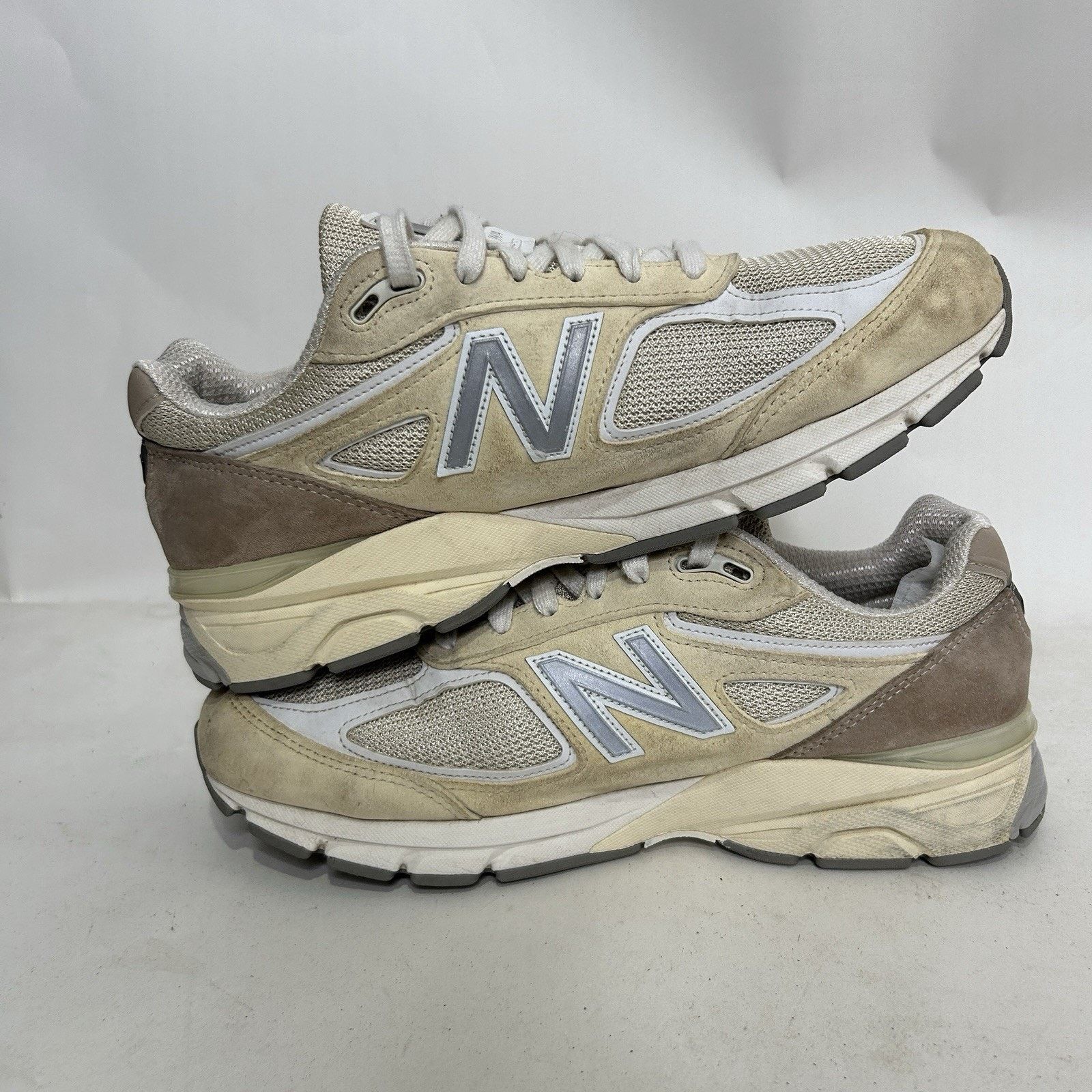 New Balance Teddy Santis x New Balance 990v4 “Limestone White” U990TE4 Size US 10 / EU 43 - 3 Thumbnail