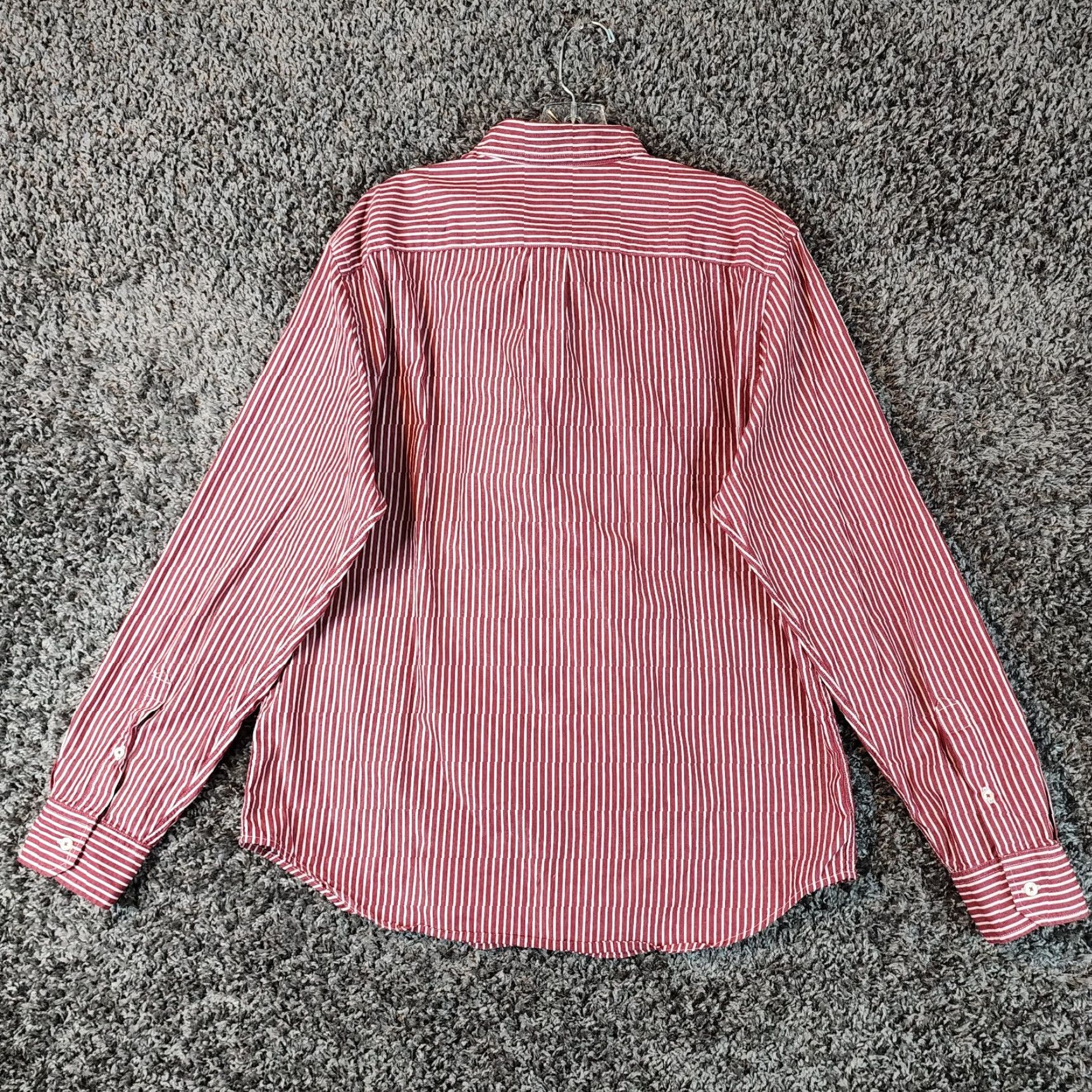 American Eagle Outfitters AMERICAN EAGLE Red Striped Button-Up Shirt Long Sleeve Adult Large Mens Size US L / EU 52-54 / 3 - 5 Thumbnail