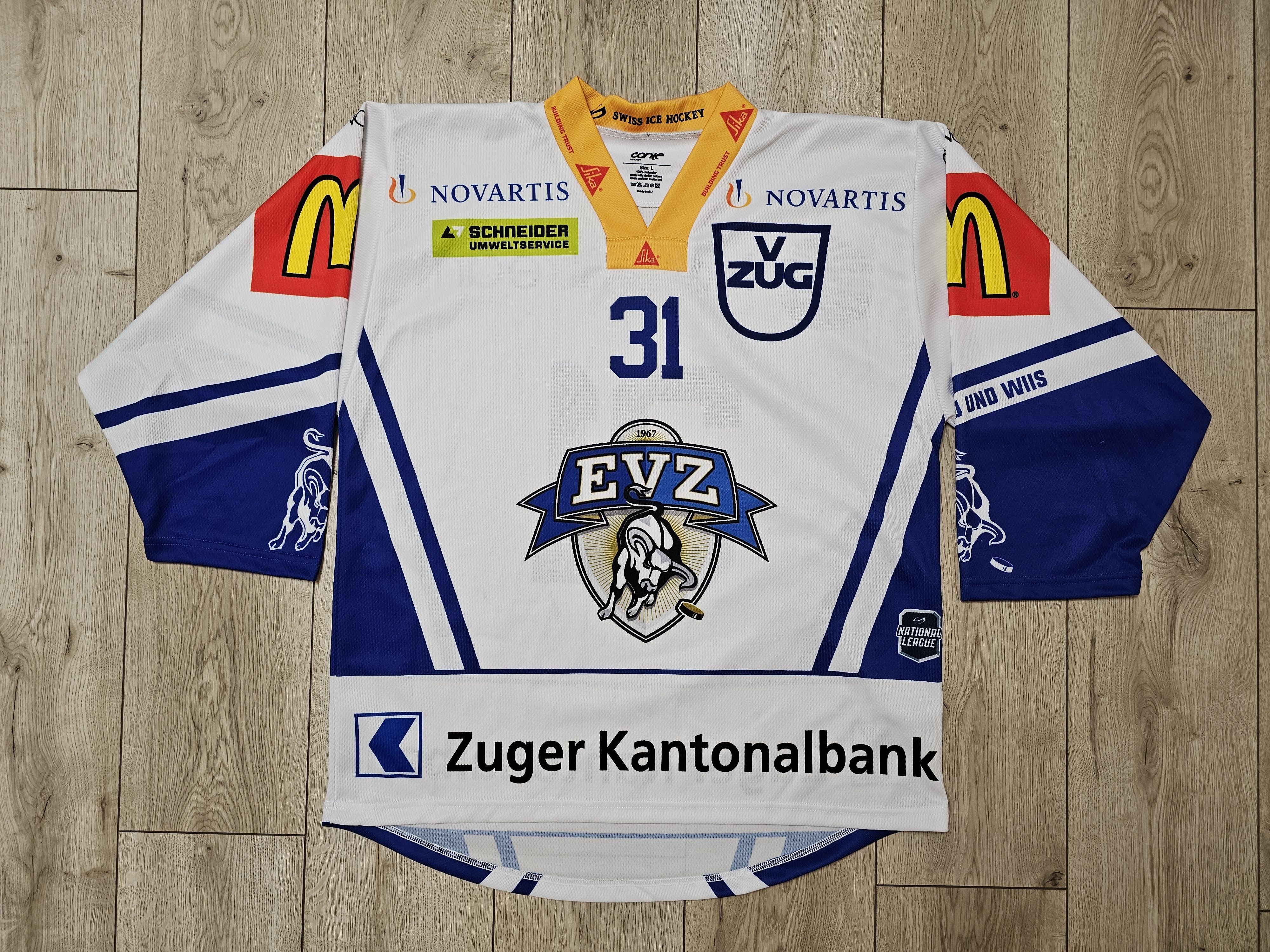 All Sport EVZ HOCKEY JERSEY EV ZUG JERSEY 2023 SWITZERLAND HOCKEY ICE Size US L / EU 52-54 / 3 - 1 Thumbnail