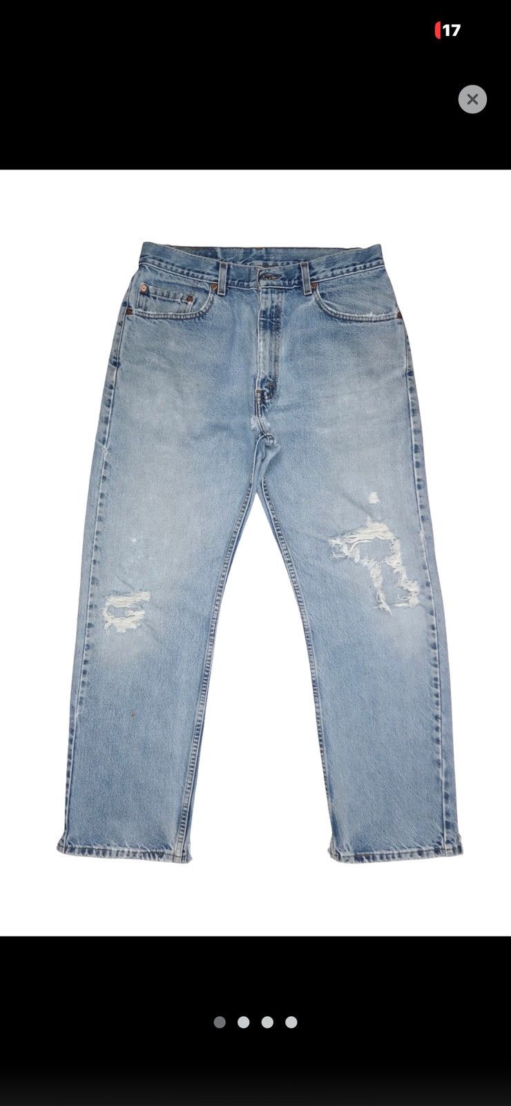 Levi's Vintage Clothing Vintage Levi’s 90s Light Wash Distressed Denim – Size 32x30 Size US 32 / EU 48 - 1 Thumbnail
