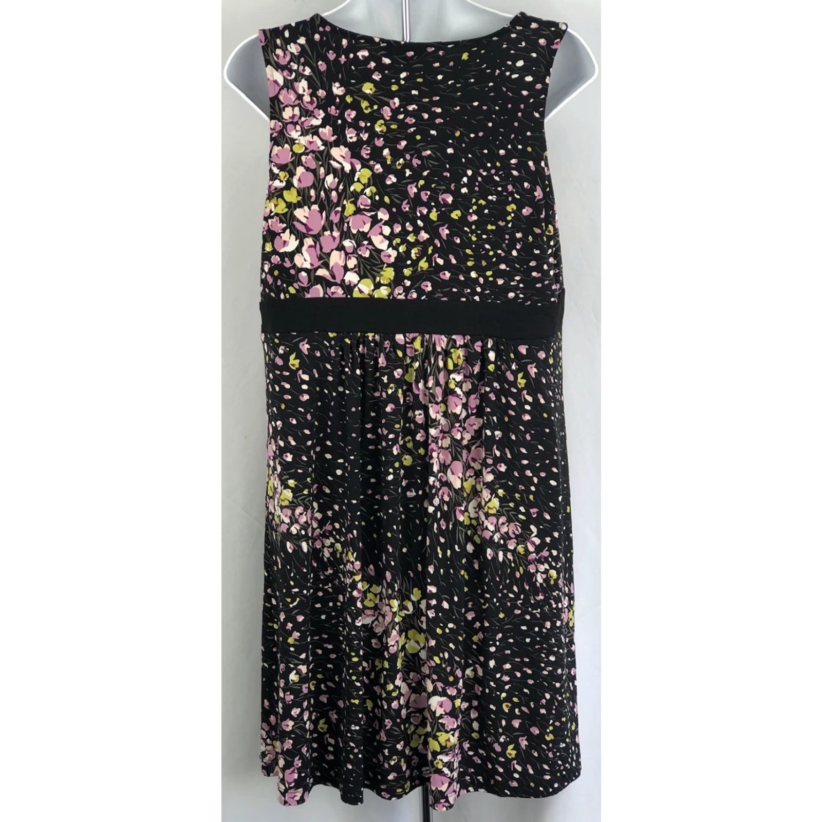 Vintage VINTAGE Apt 9 Dress Sleeveless Midi Wrap Floral Thick Knit Floral Knit Block Purple Black PL Women - 90s Y2K Bohemian Fairy Dress Mens? Size L / US 10 / IT 46 - 3 Thumbnail