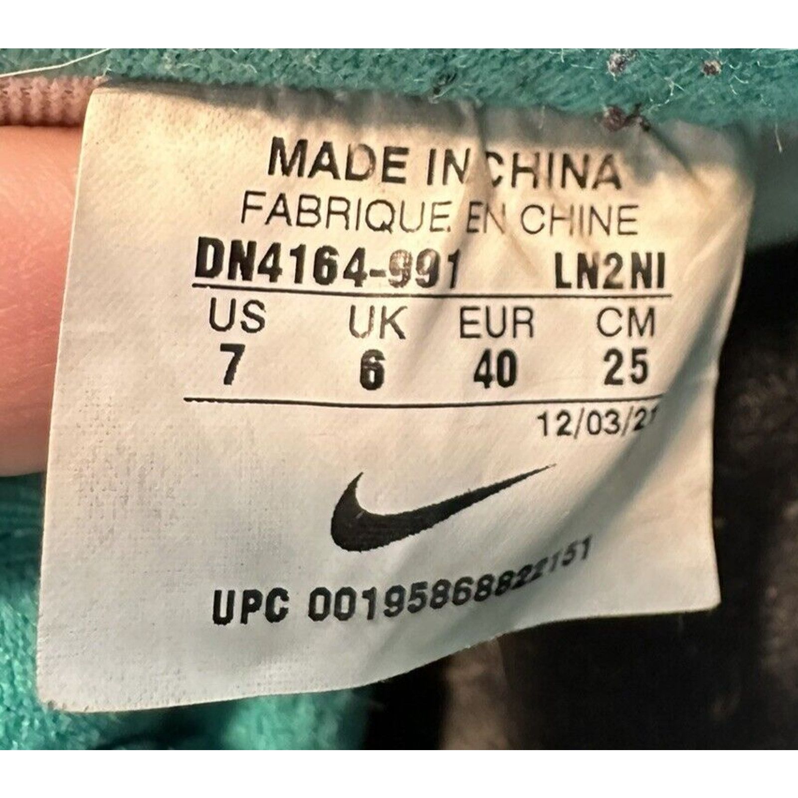 Nike Nike Air Force 1, Dunks DN4164-991 Black/Teal Size 7 2021 Size US 7 / EU 40 - 13 Thumbnail