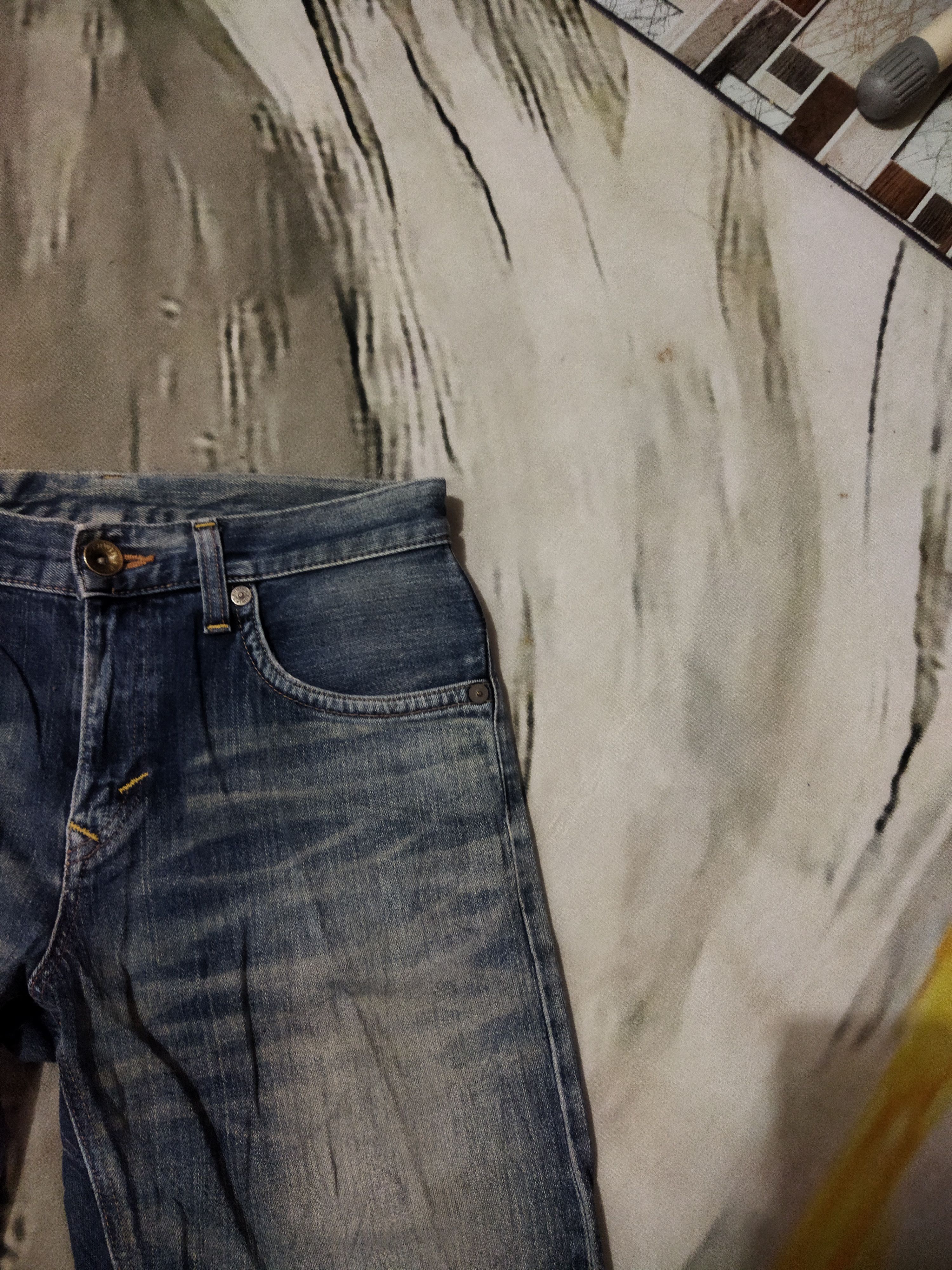 Edwin VINTAGE EDWIN EXS404 DISTRESSED FADED BLUE JEANS PANTS Size US 31 - 5 Thumbnail