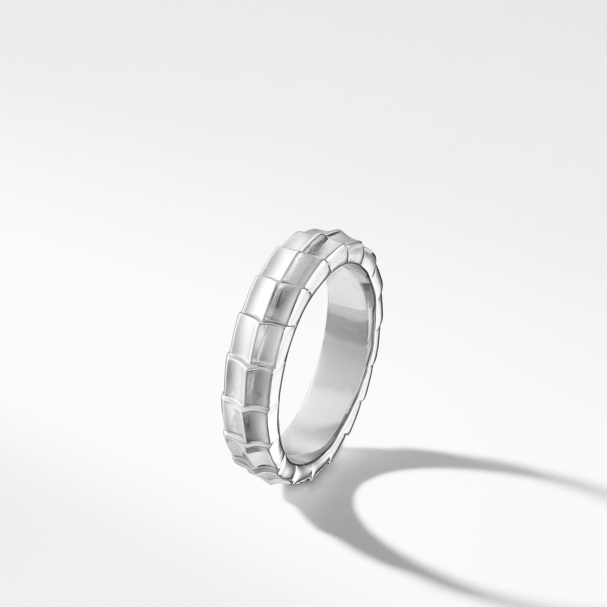 David Yurman o1w1db10526 R25212M/Size 10/Armory Band Ring in White Size ONE SIZE - 2 Thumbnail