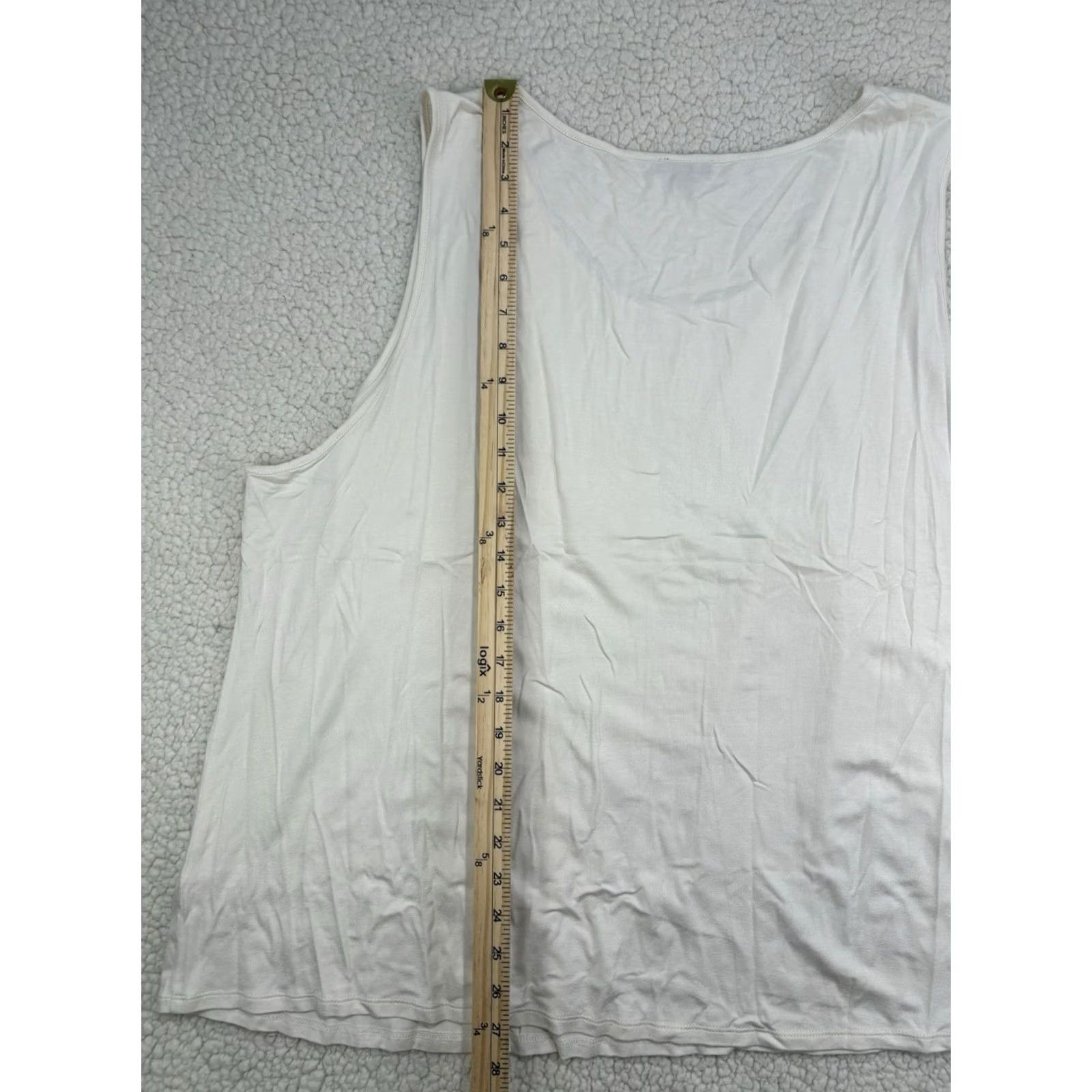 J. Jill J.Jill Wearever Collection Shirt Womens 4X White Sleeveless Tank Top Basic Plus Size XXL / US 16-18 / IT 52-54 - 8 Thumbnail