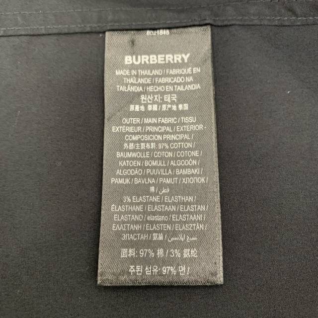 Burberry Burberry Logo Letter Collared Black Long Sleeve Shirt K26WX Size US M / EU 48-50 / 2 - 7 Thumbnail