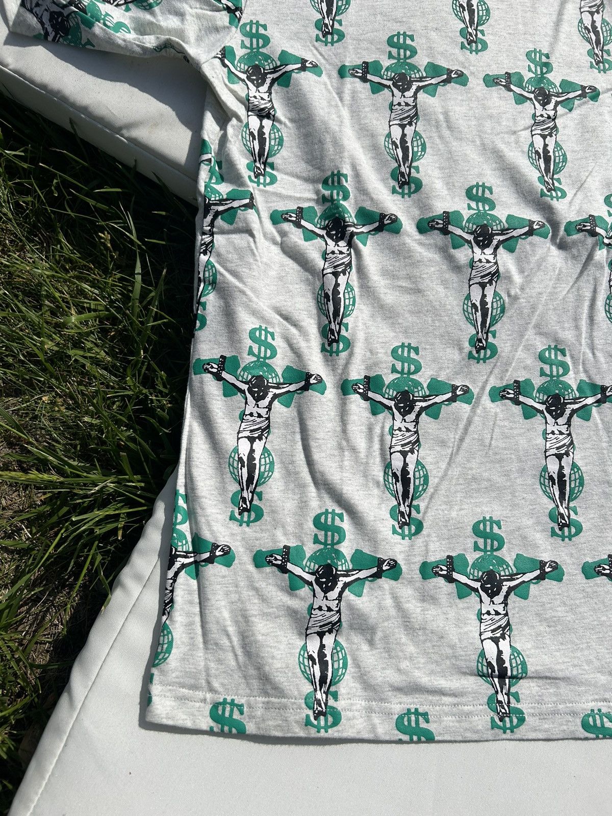 Fuck The Population FTP - Crucifix Ash T Shirt - Medium Size US M / EU 48-50 / 2 - 2 Thumbnail