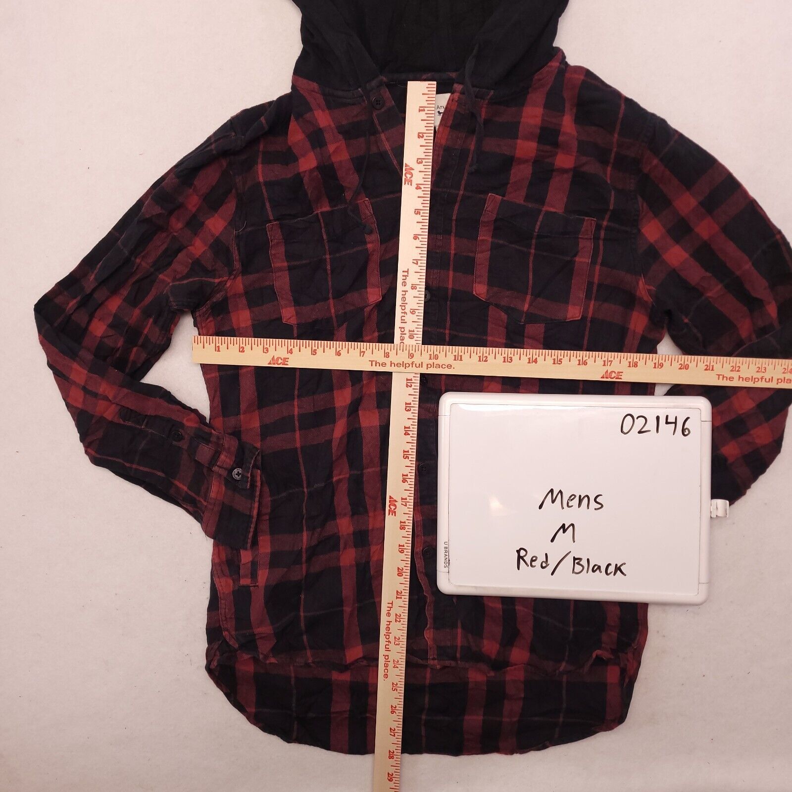 Modern Amusement Modern Amusement Casual Button Up Hoodie Mens Size M Plaid Size US M / EU 48-50 / 2 - 7 Thumbnail