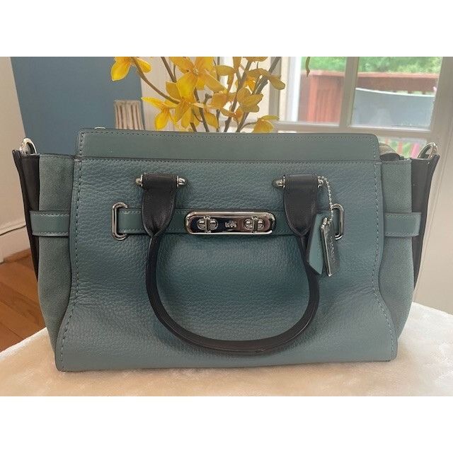 NWT Coach Colorblock Leather Blue Multi Crossbody