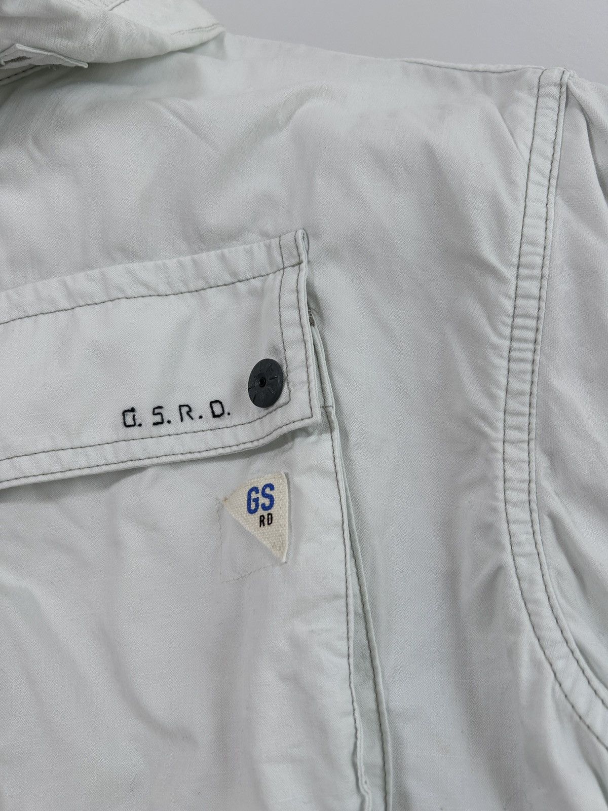 G-Star × Vintage G-STAR Raw Military Style Cargo Multi Pockets White Jacket Size US XL / EU 56 / 4 - 7 Thumbnail
