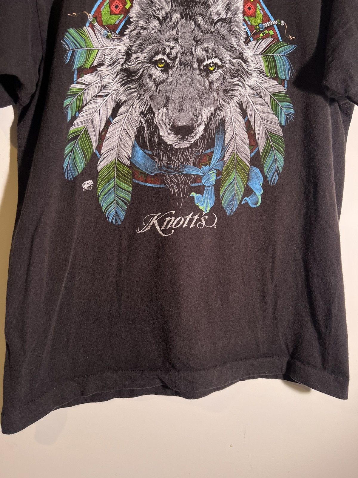 Vintage 80’s 90’s VTG Vintage Knott’e Berry Farm Wolf Retro T Shirt Size US L / EU 52-54 / 3 - 4 Thumbnail