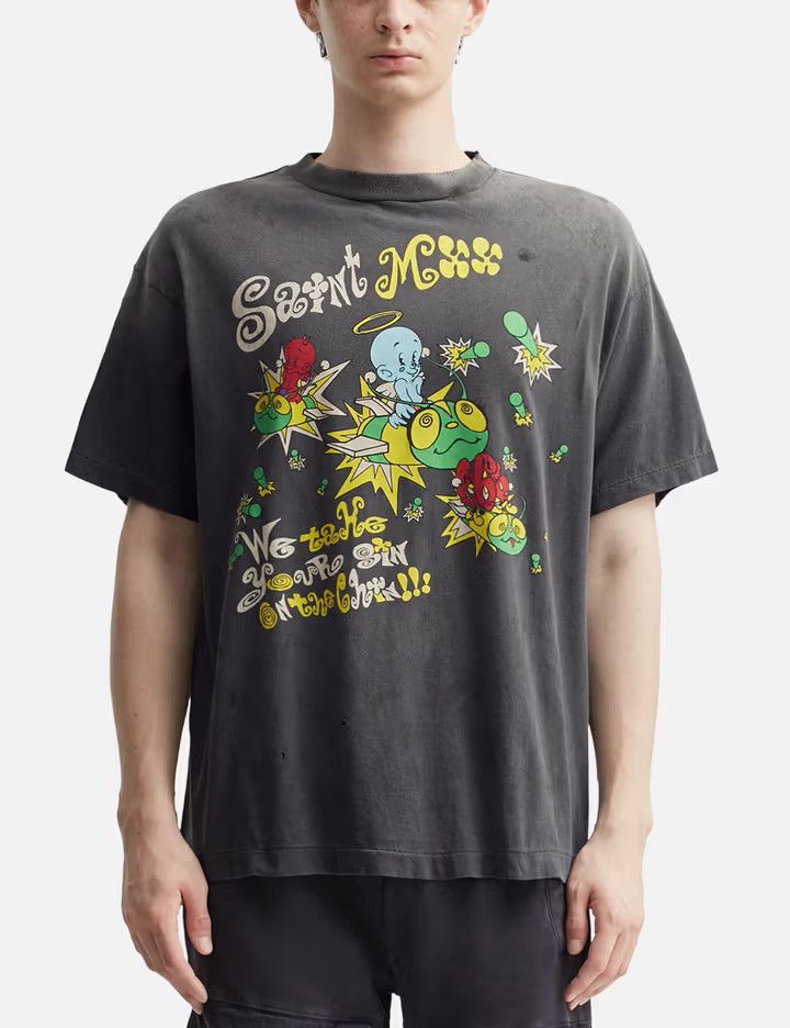 Saint Michael o1mle0326 Saint MX6 Short Sleeve Tee Shirt in Black Size US XXL / EU 58 / 5 - 4 Thumbnail