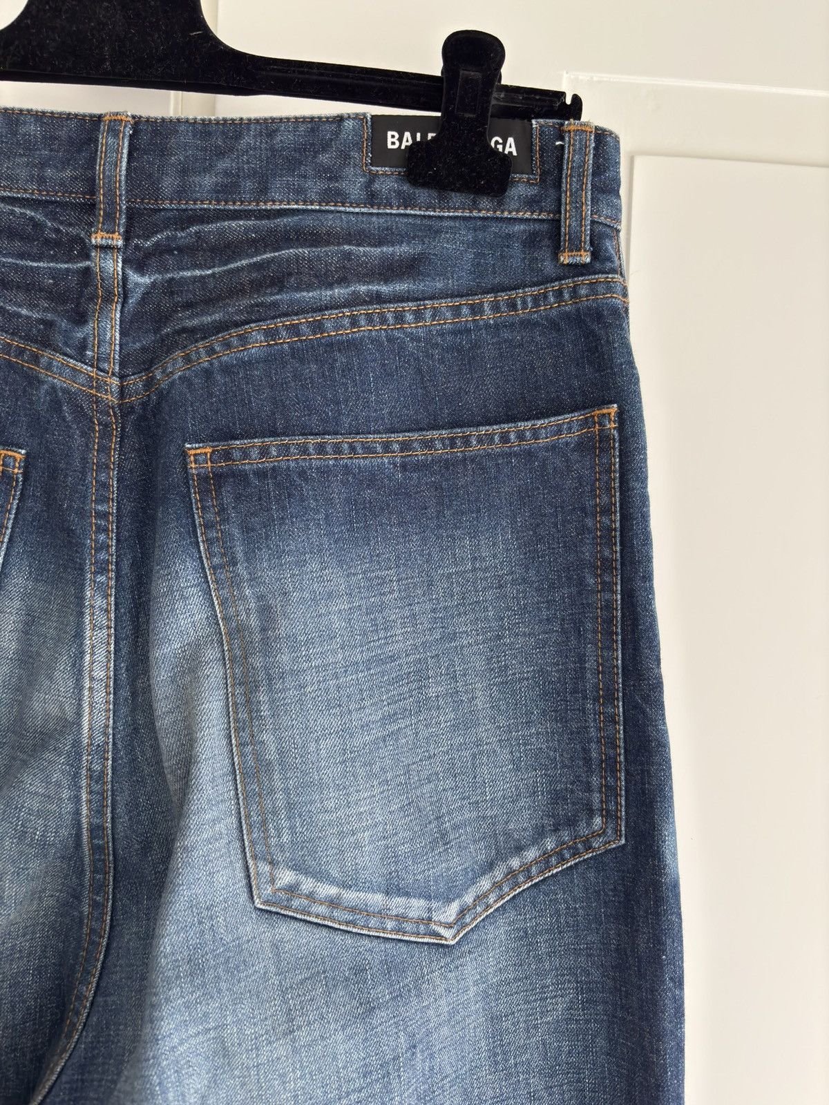 Balenciaga Balenciaga Catwash faded whiskers blue baggy wide-leg jeans Size US 31 - 10 Thumbnail