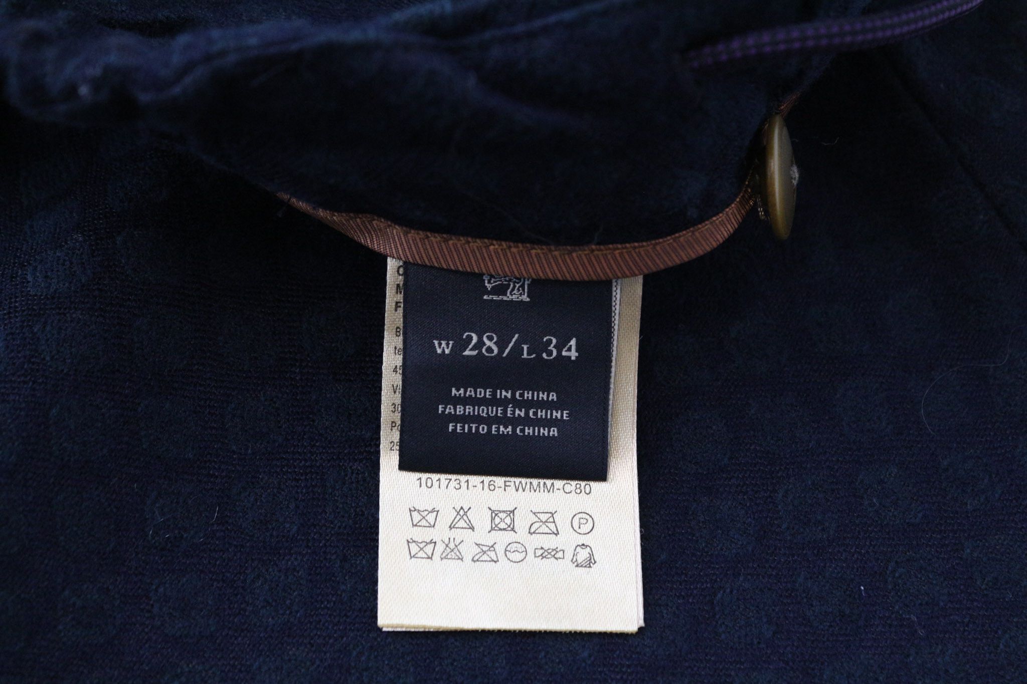 Scotch & Soda TAMACHI W28/L34 Blue Pleated Wool Jacquard Trousers 74196 Size US 28 / EU 44 - 6 Thumbnail