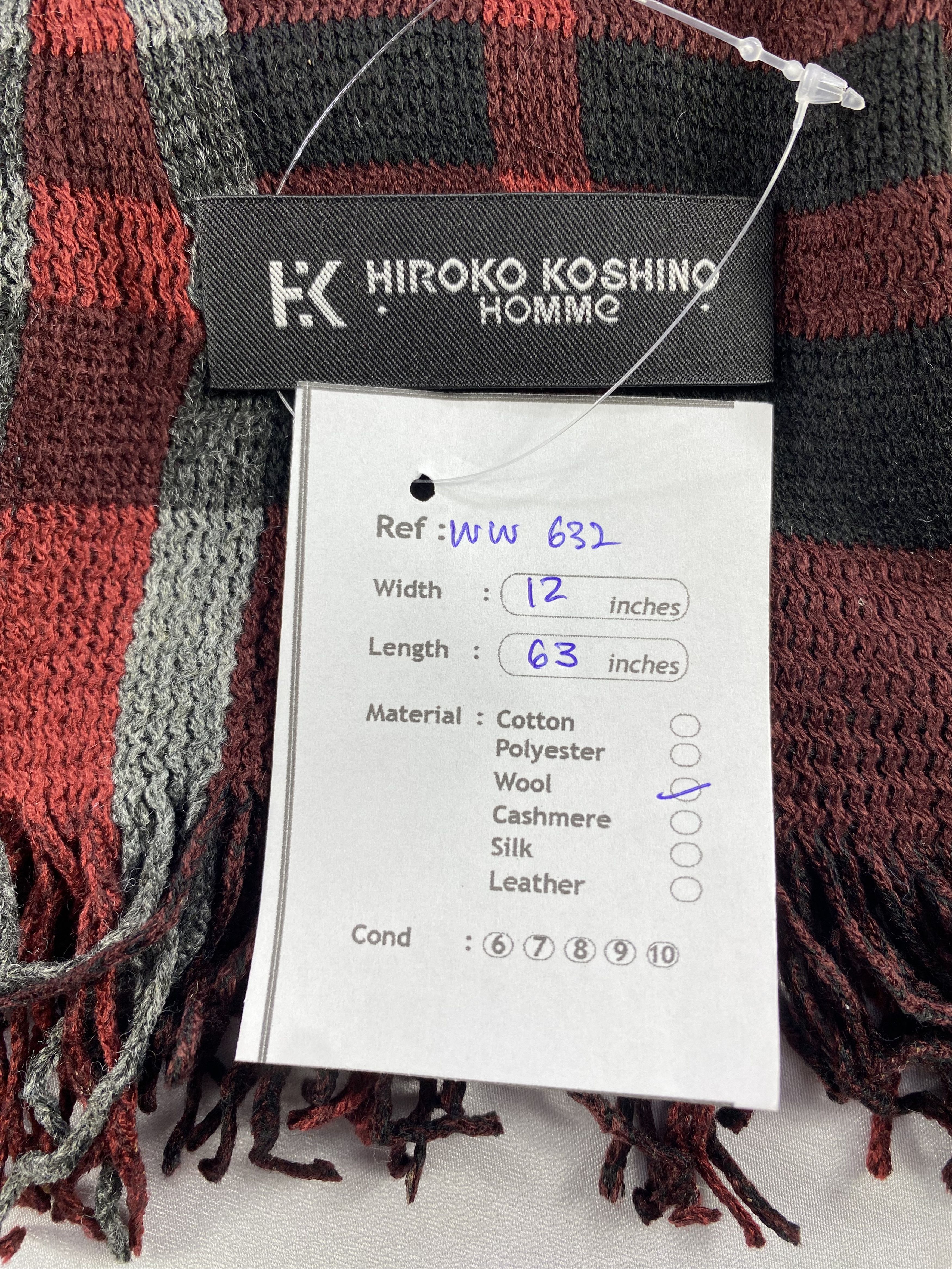 Hiroko Koshino Homme × Vintage Hiroko Koshino Homme Scarf / Muffler / Neckwear Size ONE SIZE - 6 Thumbnail
