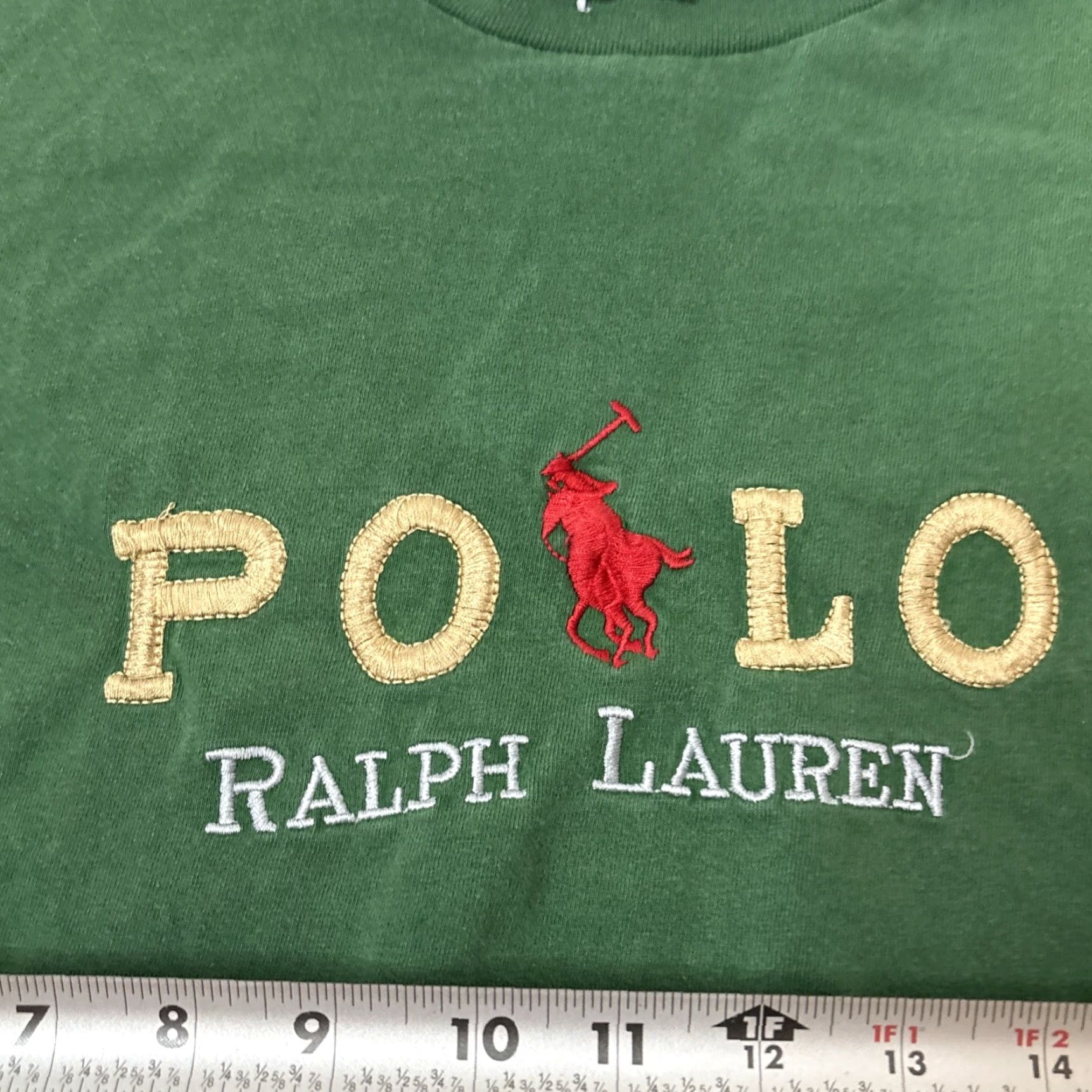 Polo Ralph Lauren VINTAGE Polo Ralph Lauren T Shirt Mens Large Green Embroidered Pony Logo USA Shirt Mens L Green Embroidered USA 90s Mens Size US L / EU 52-54 / 3 - 4 Thumbnail